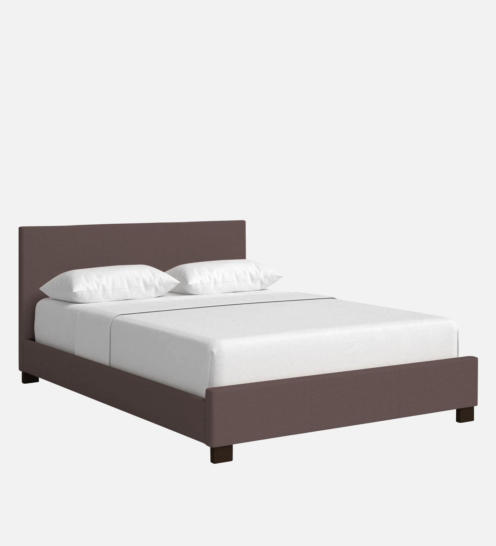 Lora Fabric Upholstered Queen Size Bed In Caspa Brown Colour - Febonic Living
