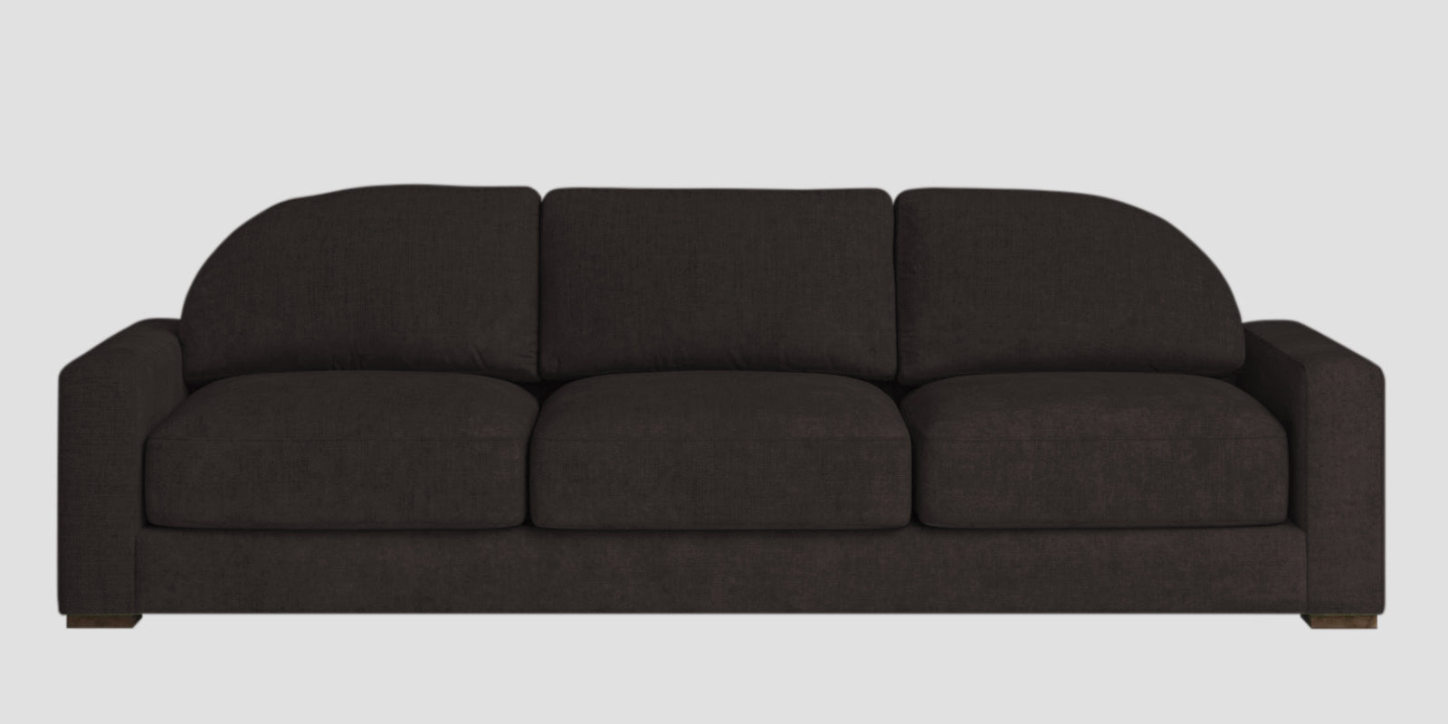 Dara Fabric 3 Seater Sofa In Cara Brown Colour - Febonic Living
