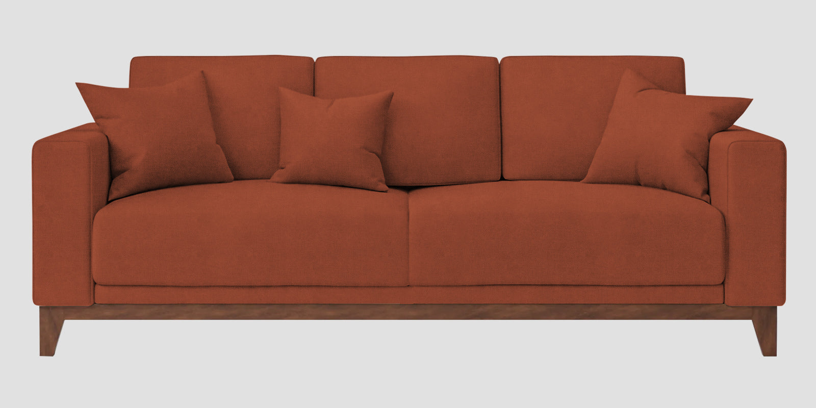 Luca Fabric 3 Seater Sofa In Royal Orange Colour - Febonic Living