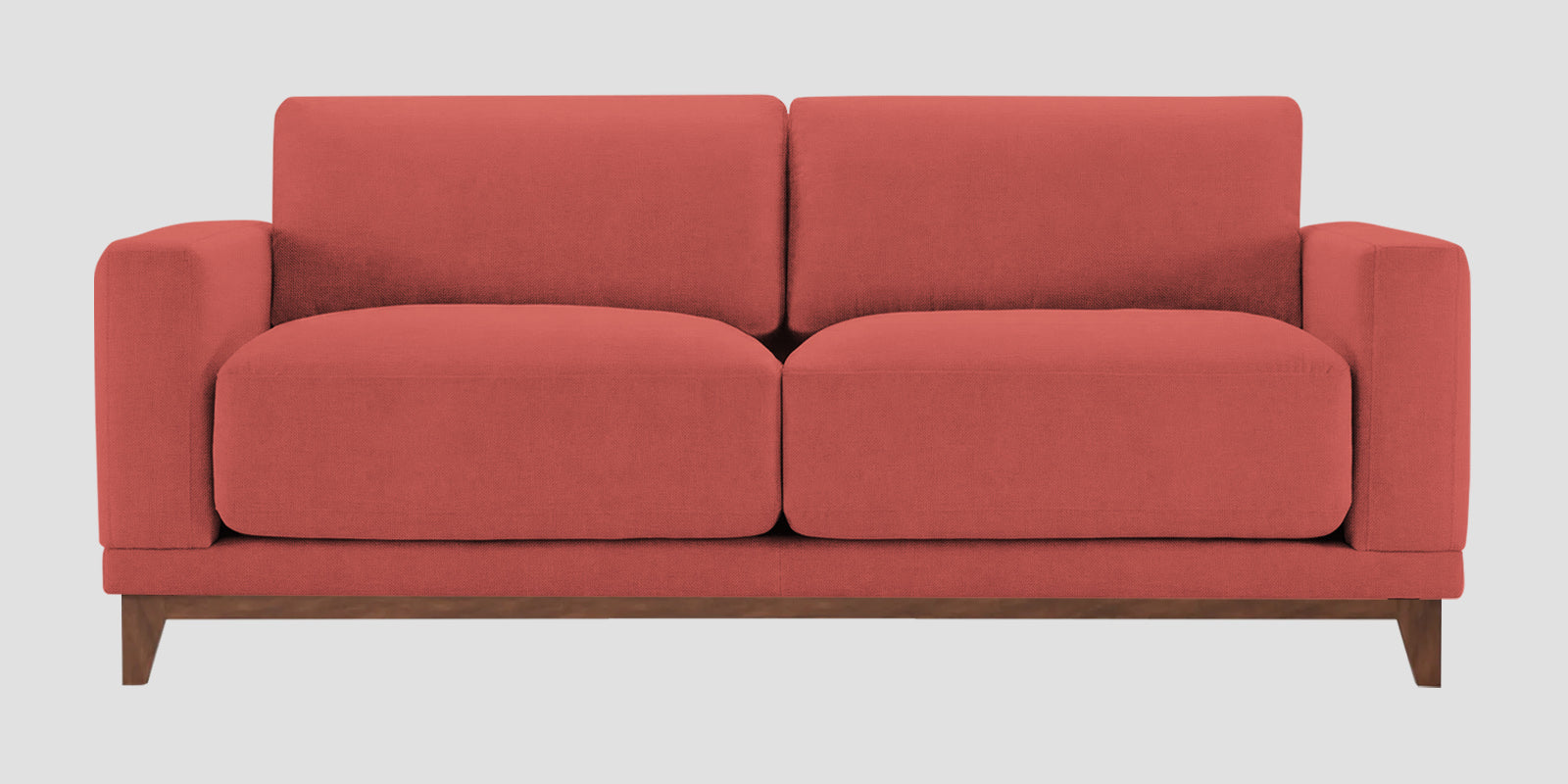 Esha Fabric 2 Seater Sofa In Salmon Pink Colour - Febonic Living