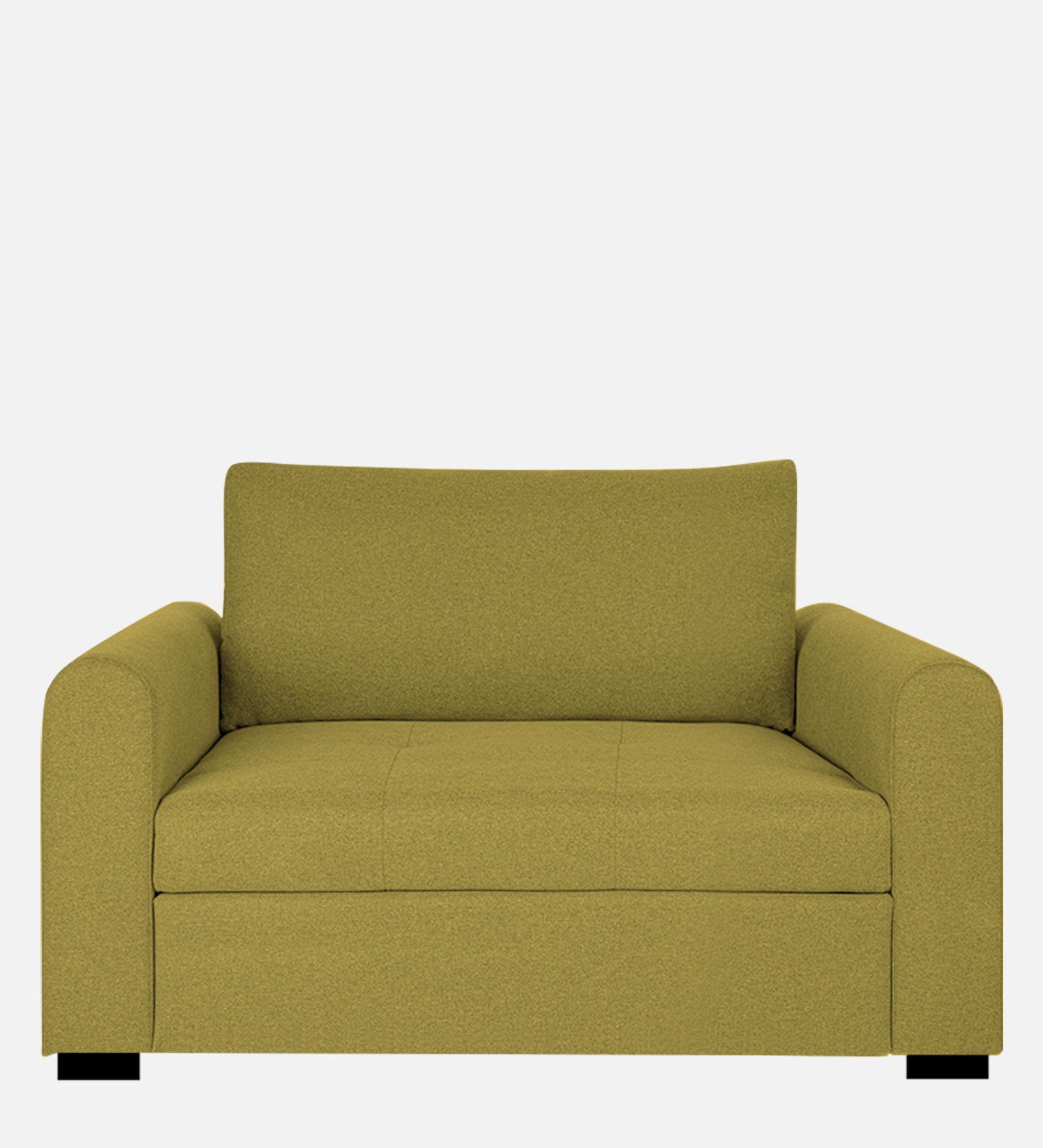 Sigma Fabric 1 Seater Sofa In Parrot Green Colour - Febonic Living