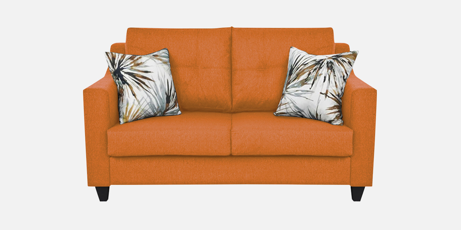 Welly Fabric 2 Seater Sofa In Dark Orange Colour - Febonic Living