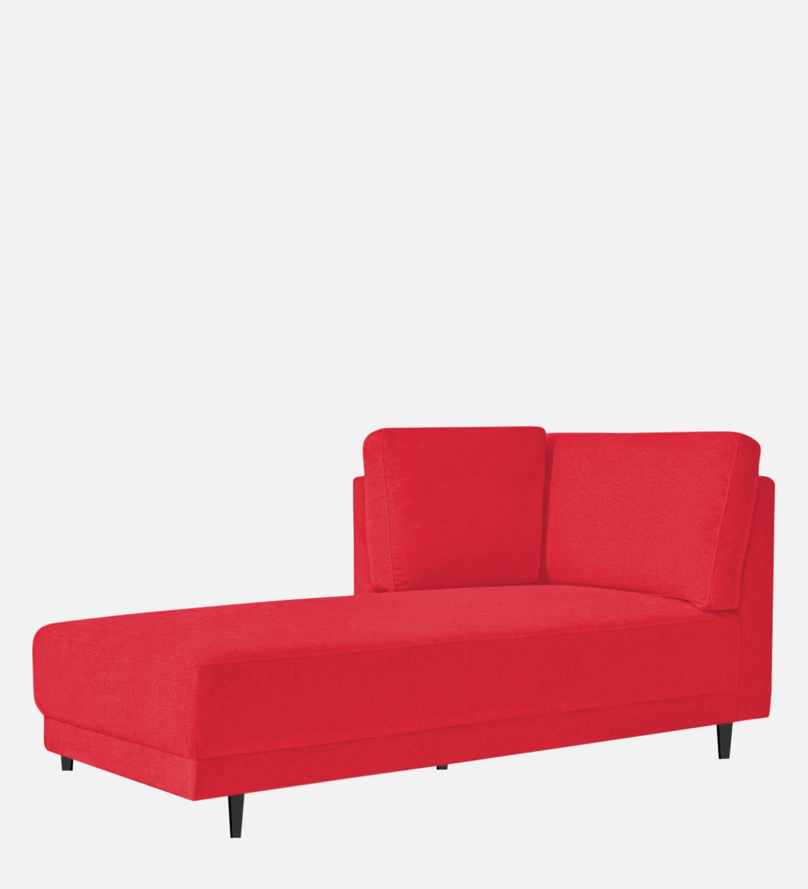 Jonze Velvet LHS Chaise Lounger In Ox Blood Maroon Colour - Febonic Living