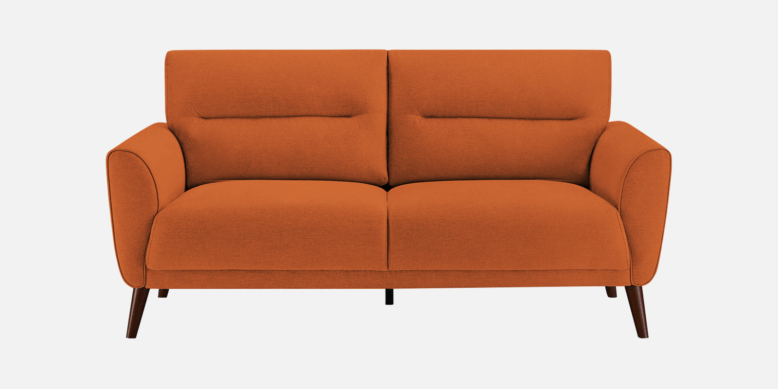 Castro Fabric 2 Seater Sofa In Vivid Orange Colour - Febonic Living