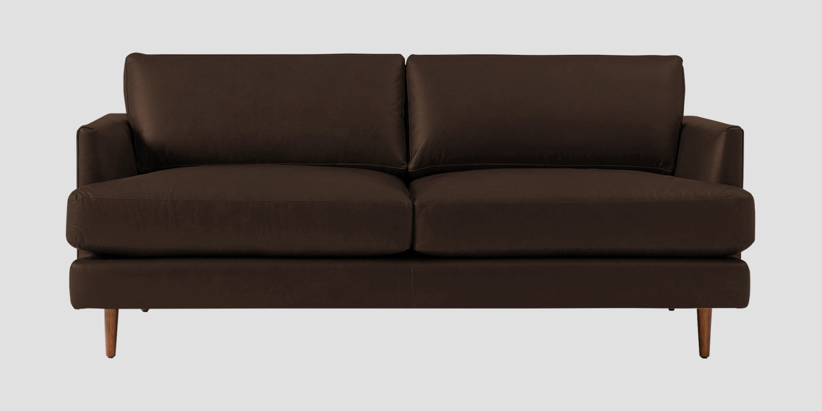 Sterio Leatherette 2 Seater Sofa In Carob Brown Colour - Febonic Living