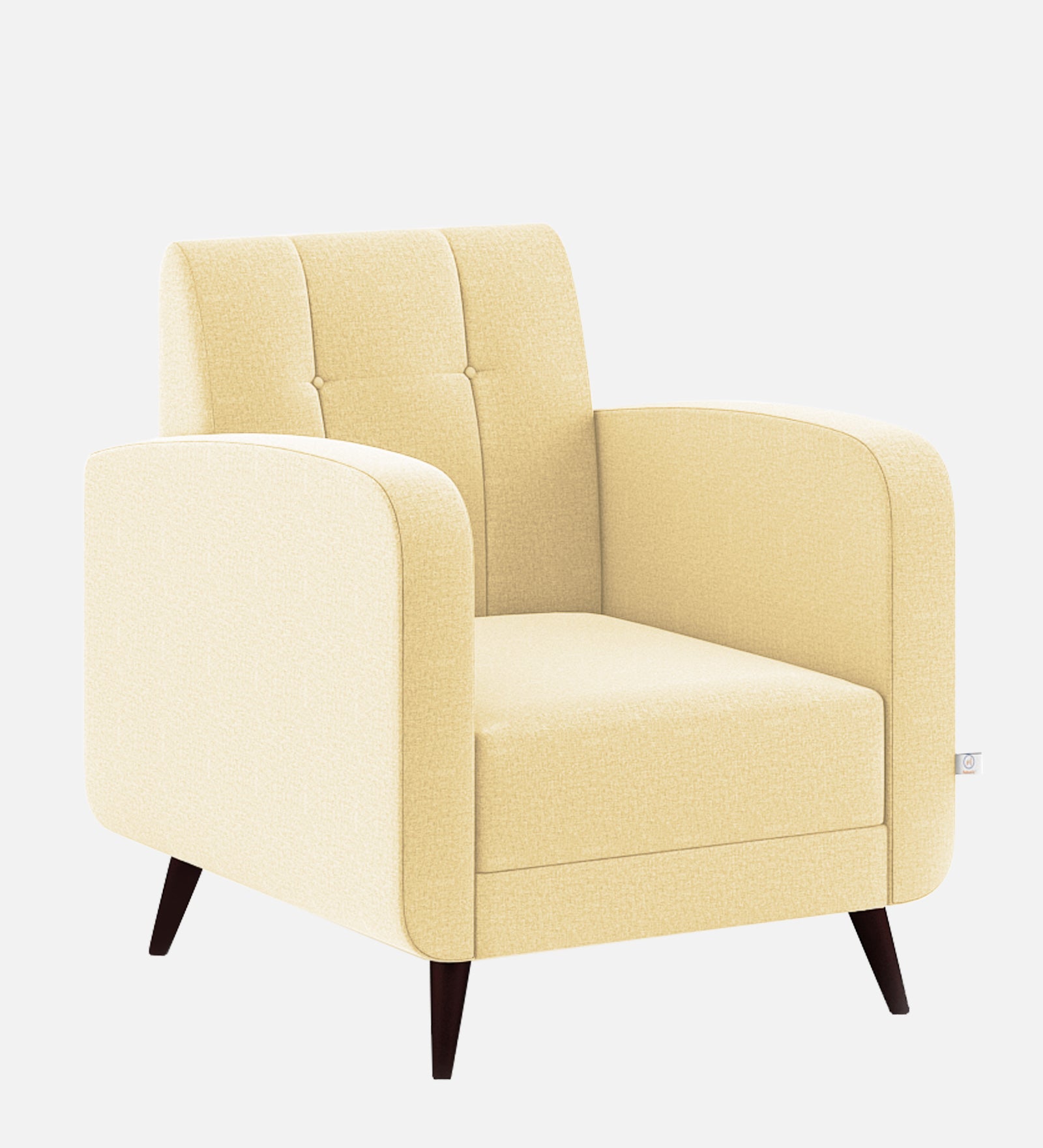 Wiki Velvet 1 Seater Sofa In Sandy Beige Colour - Febonic Living