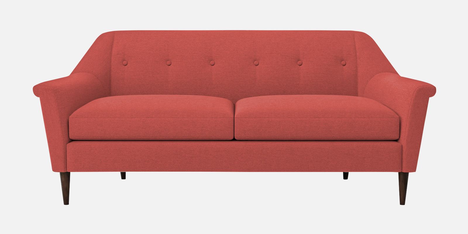 Homer Fabric 3 Seater Sofa In Salmon Pink Colour - Febonic Living