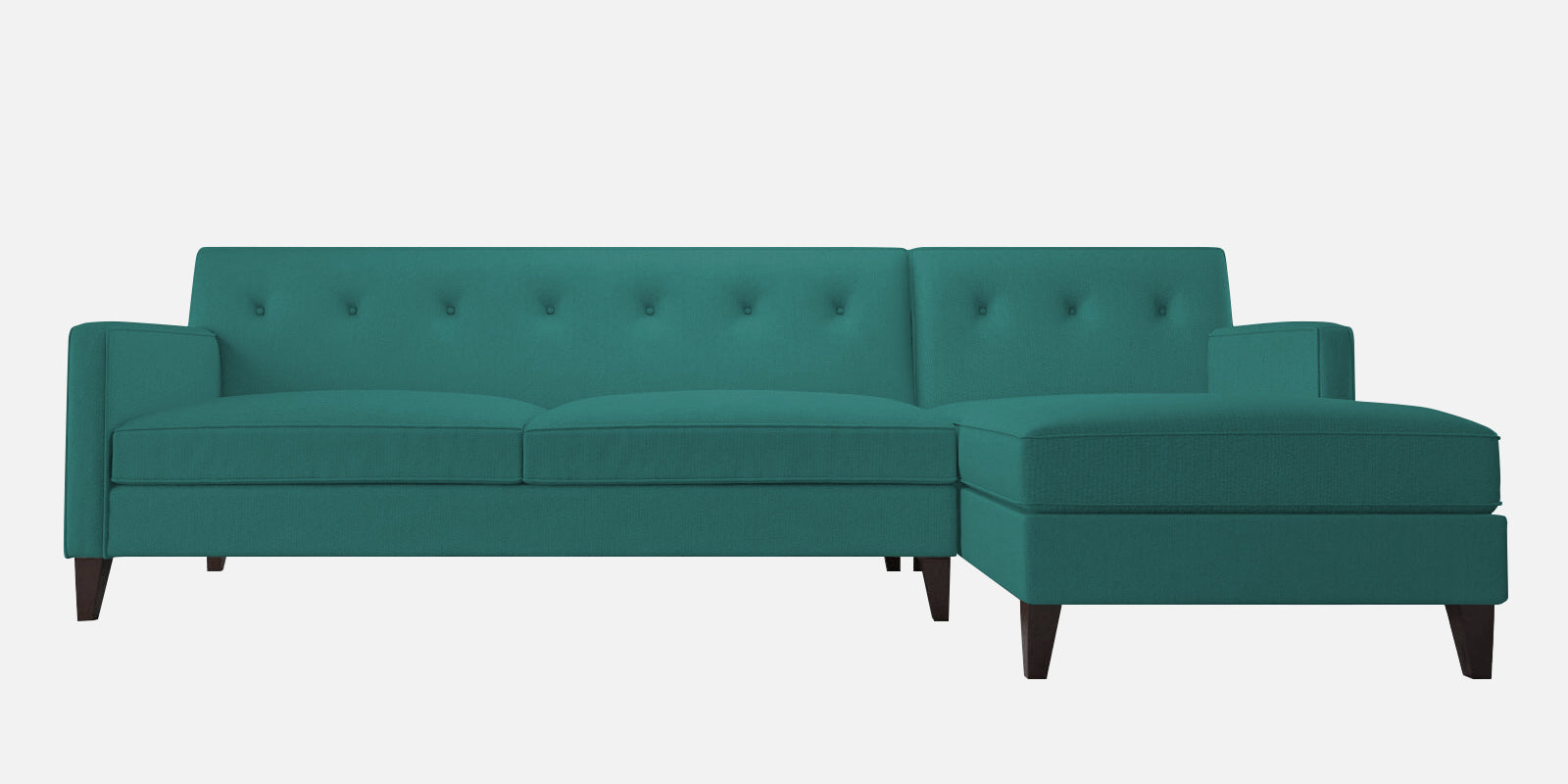 Miller Fabric LHS Sectional Sofa (3+Lounger) In Sea Green Colour - Febonic Living