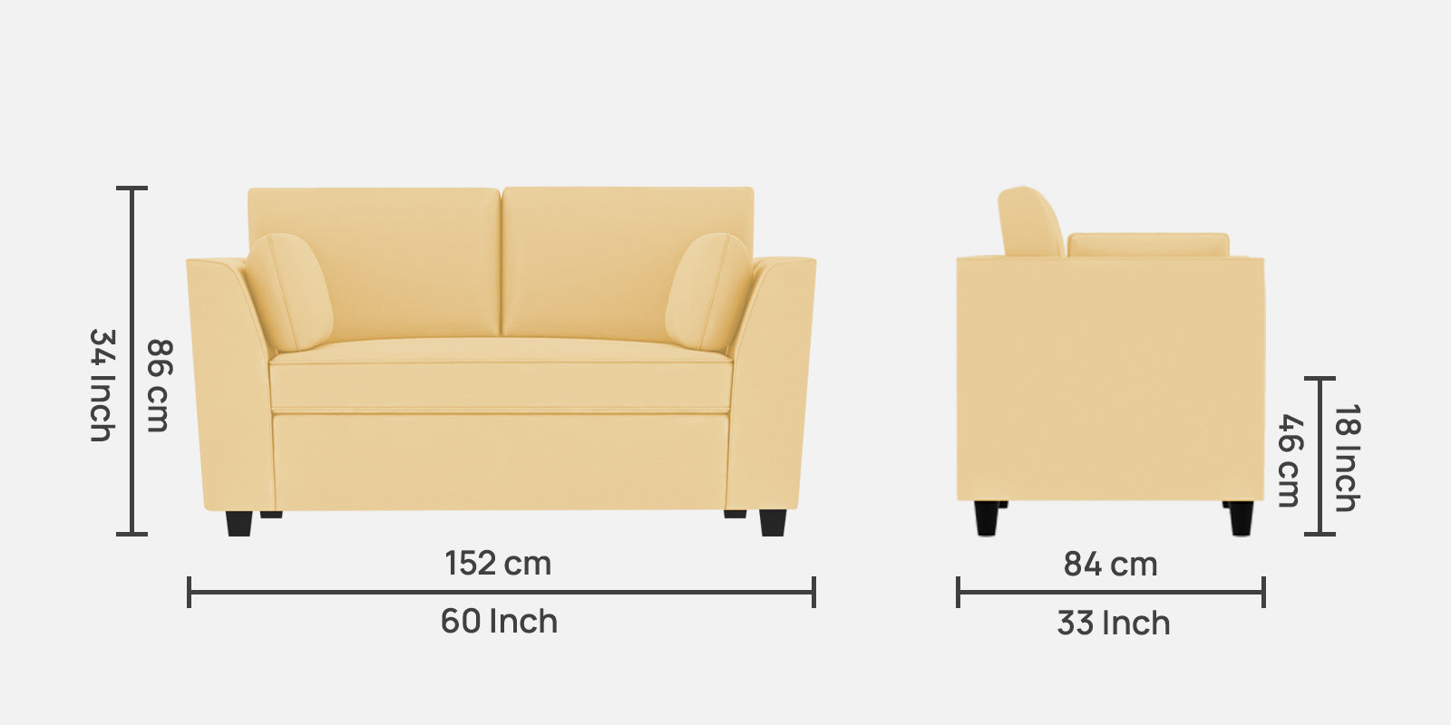 Bristo Velvet 2 Seater Sofa In Sandy Beige Colour - Febonic Living