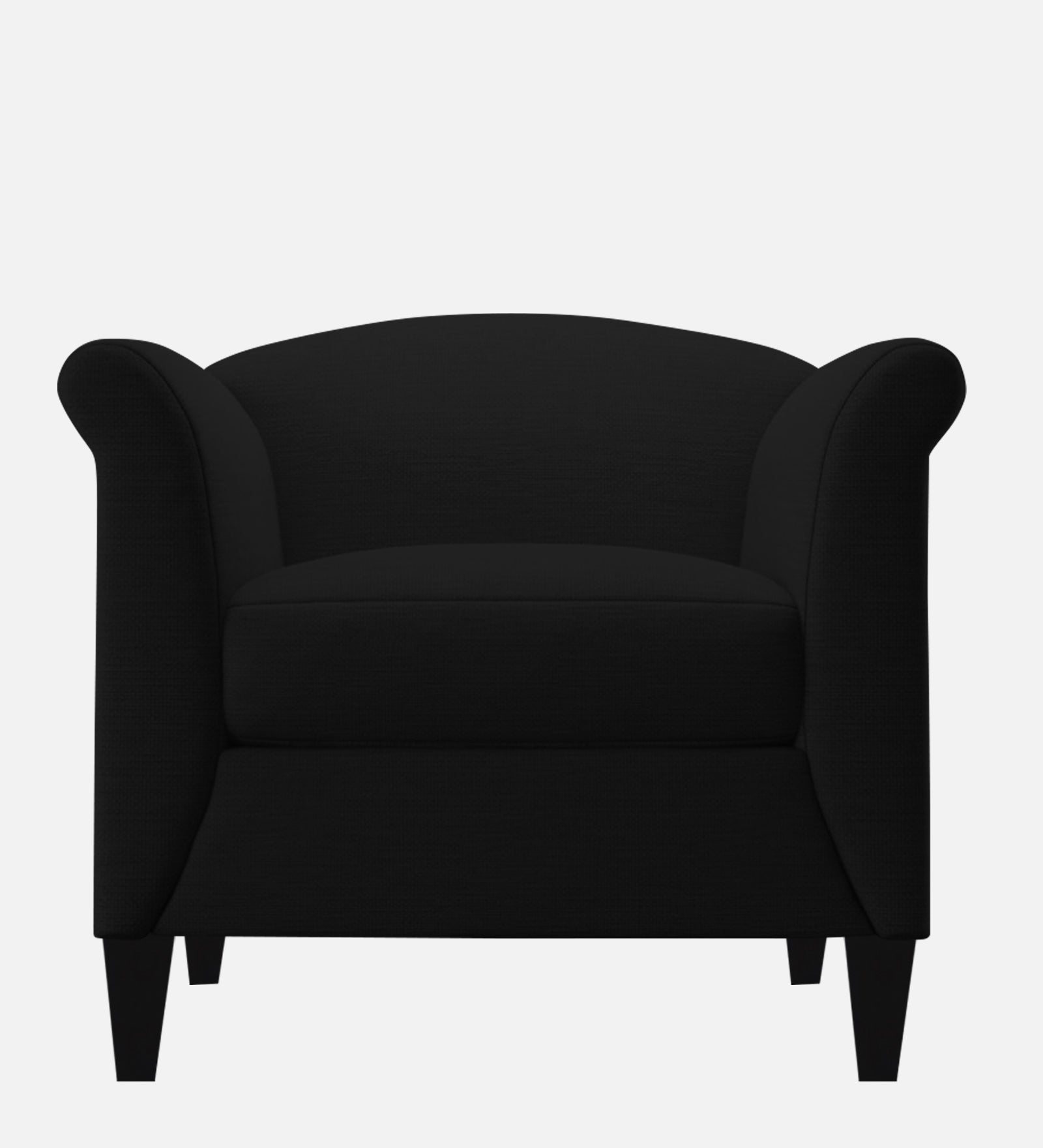 Kimber Fabric 1 Seater Sofa in Zed Black Colour