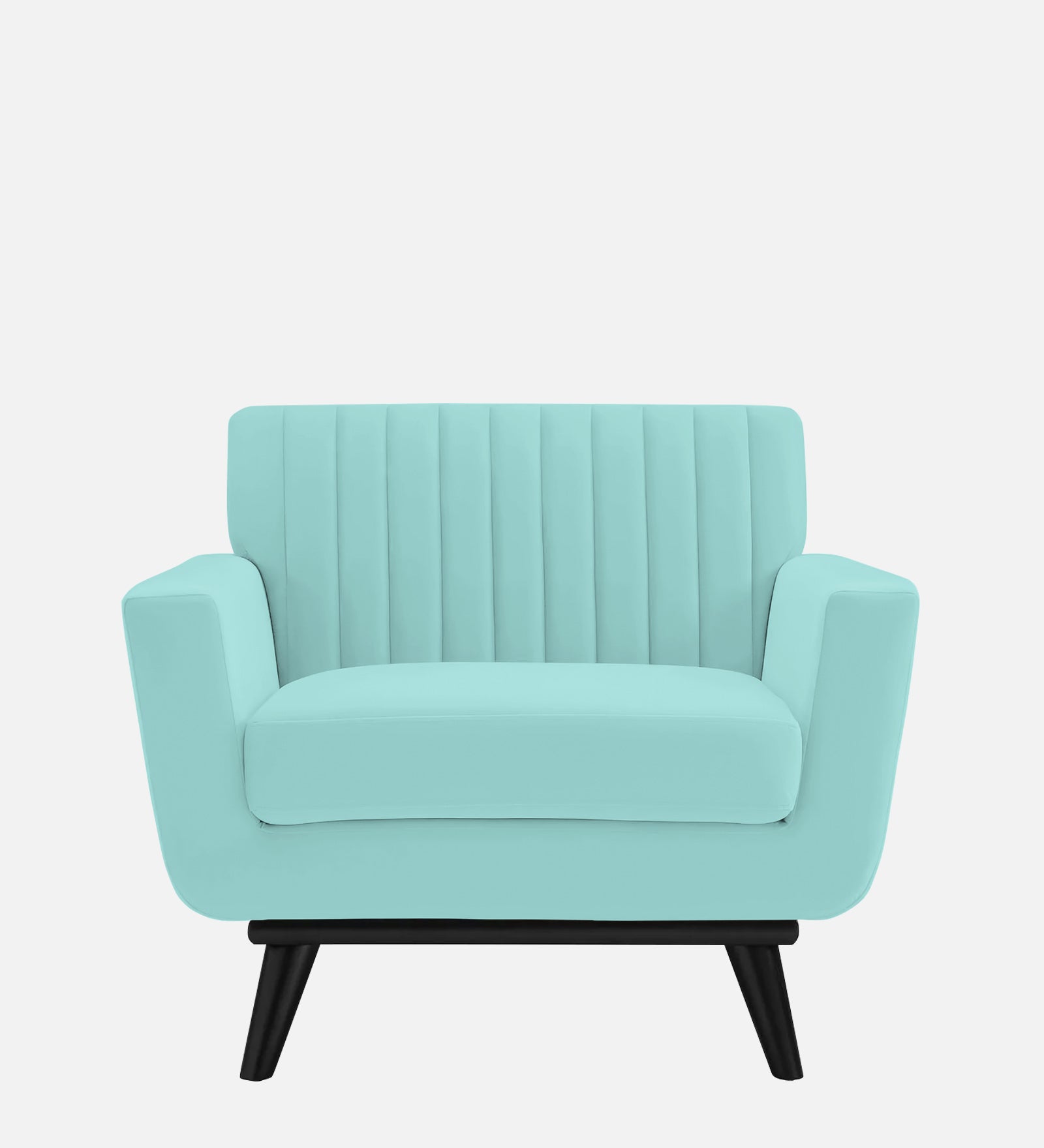 Tucker Velvet 1 Seater Sofa In Barmunda Aqua Colour - Febonic Living