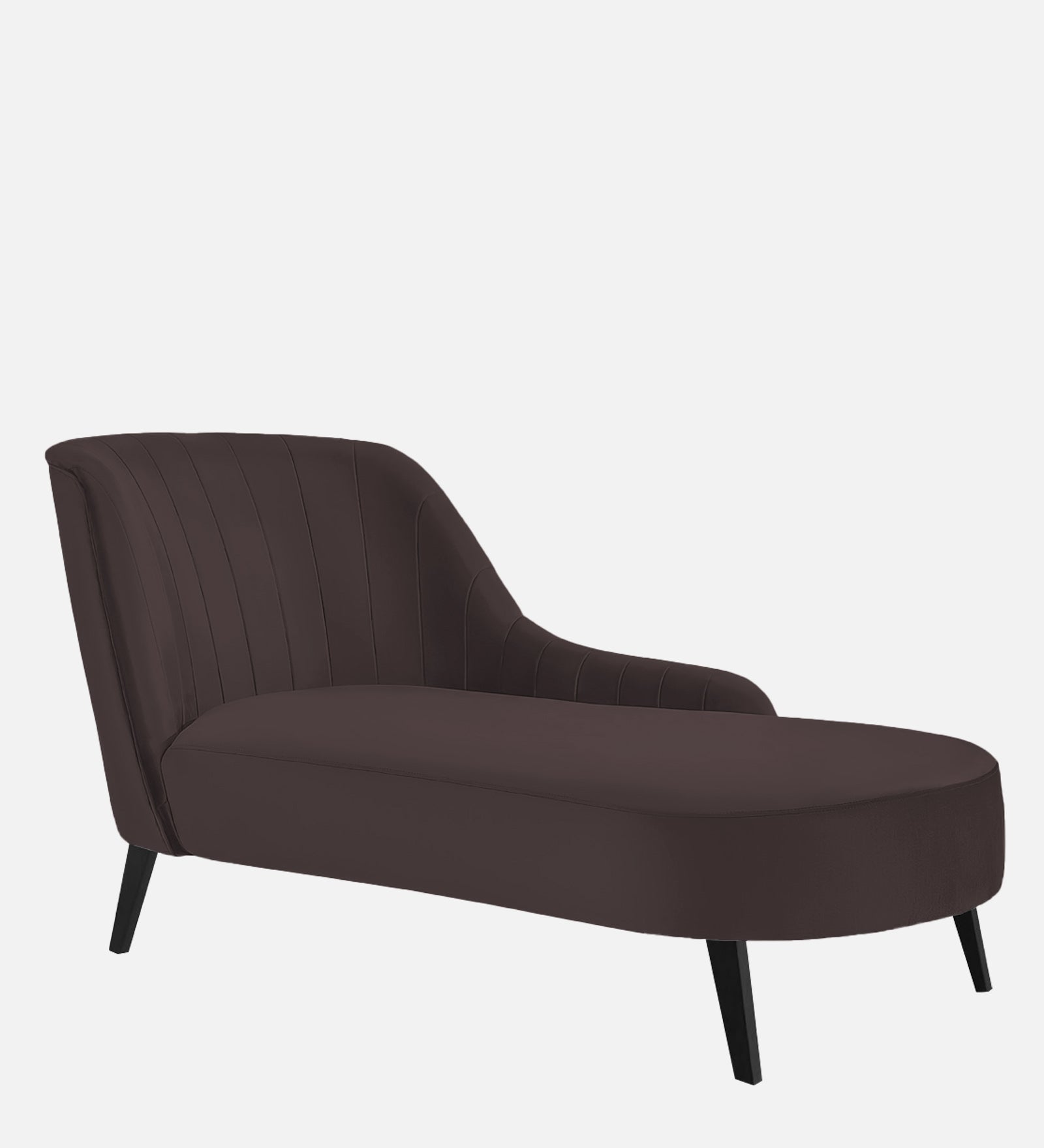 Flora Velvet RHS Chaise Lounger In Mocha Brown Colour - Febonic Living