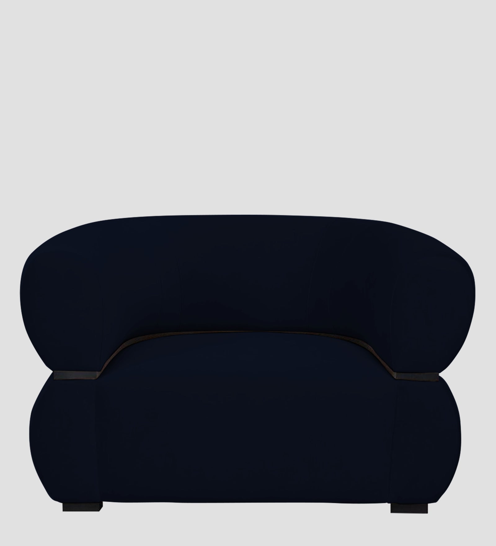 Kula Velvet 1 Seater Sofa In Dark Blue Colour - Febonic Living