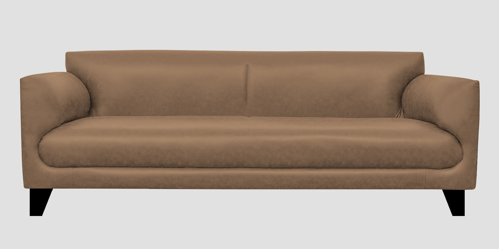 Convi Leatherette 3 Seater Sofa In Husky Brown Colour - Febonic Living