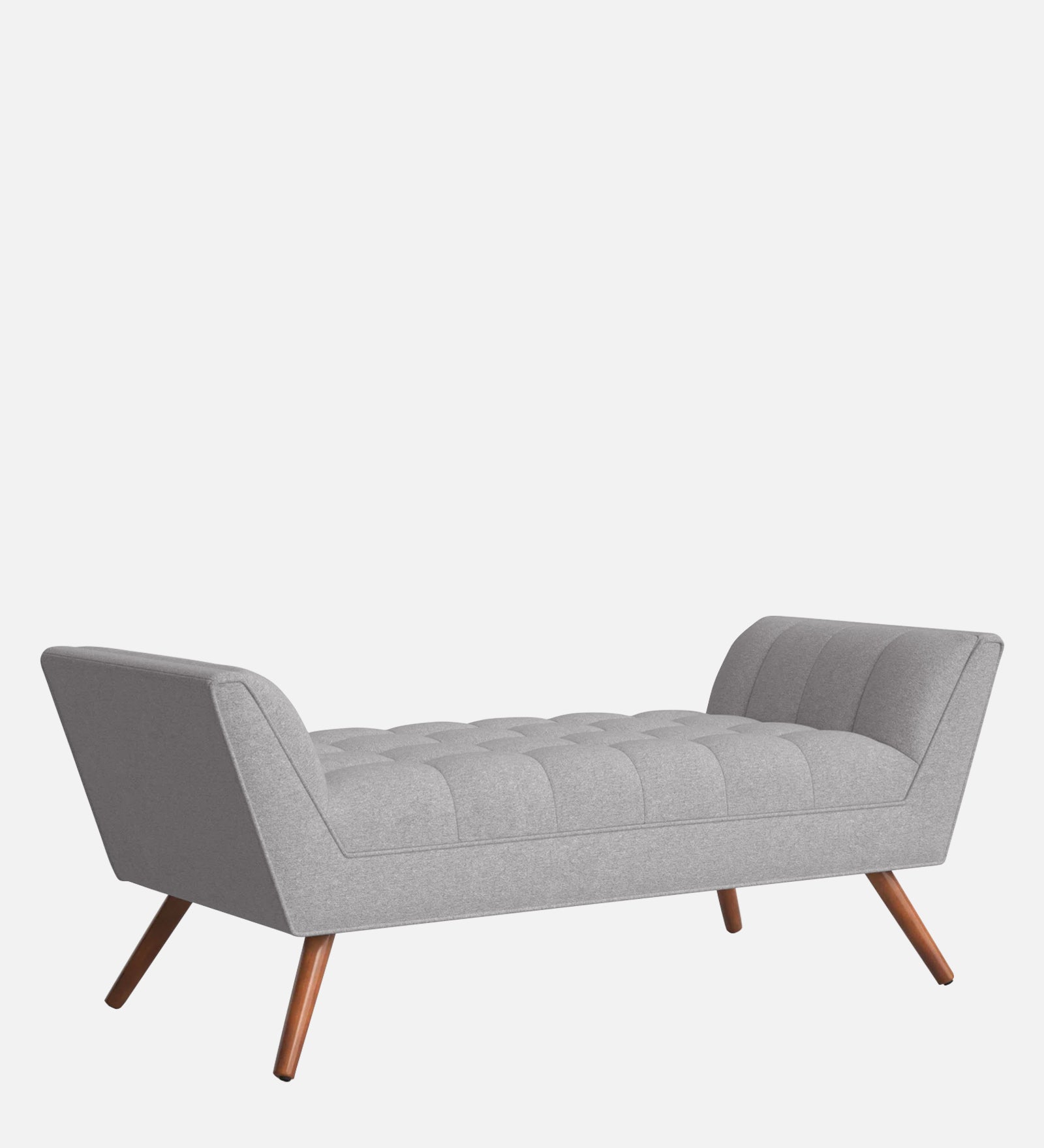 Cartes Velvet Bench In Concrete Grey Colour - Febonic Living
