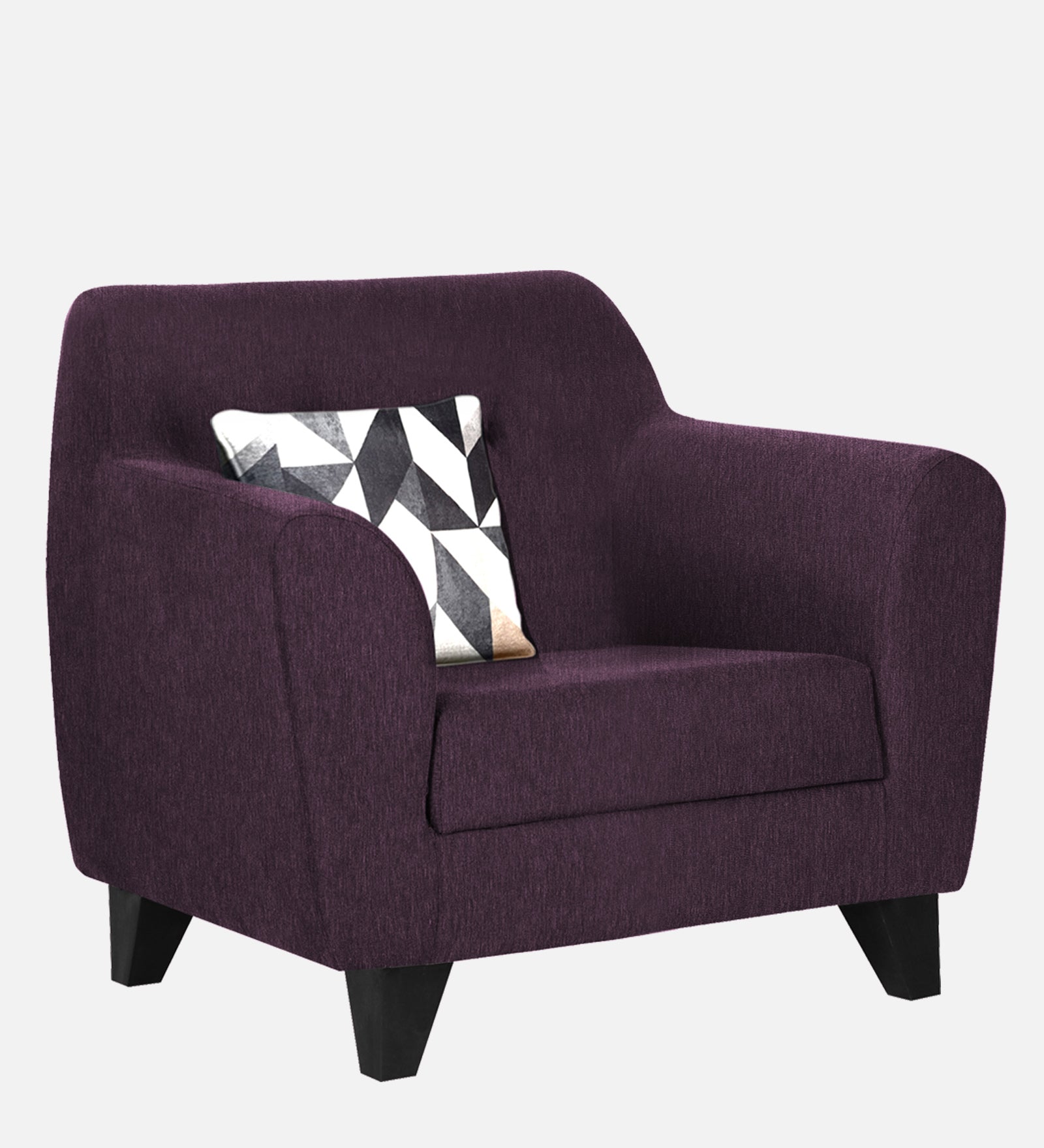 Melaan Fabric 1 Seater Sofa In Greek Purple Colour - Febonic Living