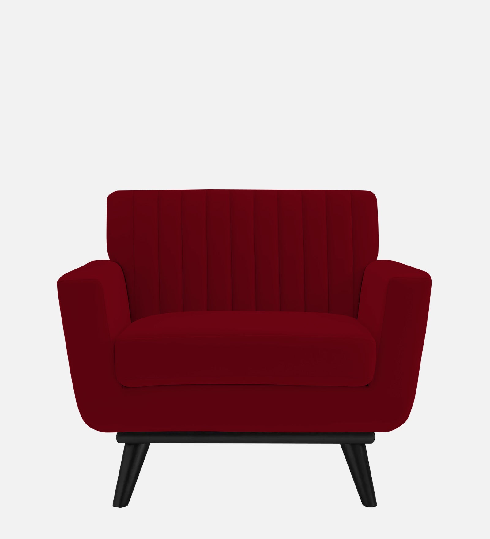 Tucker Velvet 1 Seater Sofa In Cherry Red Colour - Febonic Living