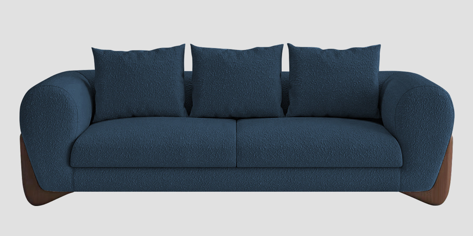 Boko Boucle 3 Seater Sofa In Classic Blue Colour - Febonic Living