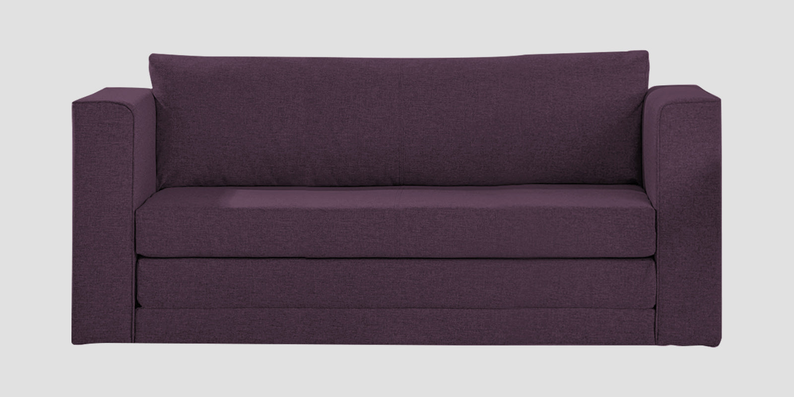 Kenia Fabric 3 Seater Foldable Sofa Cum Bed In Greek Purple Colour - Febonic Living