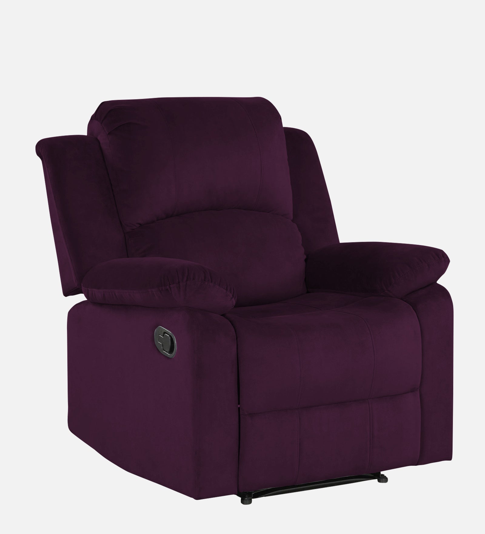 Henry Fabric 1 Seater Manual Recliner In Greek Purple Colour - Febonic Living