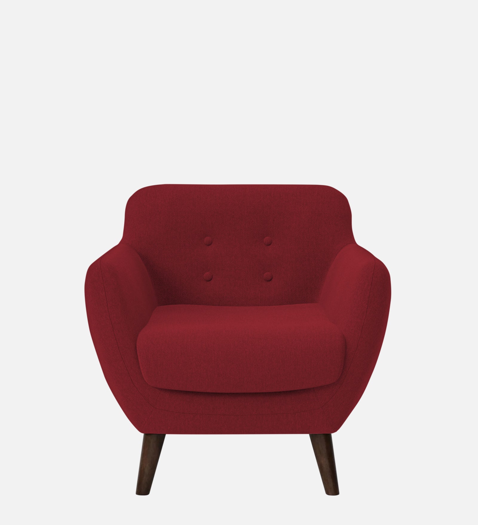 Goofy Fabric 1 Seater Sofa In Chilli Red Colour - Febonic Living