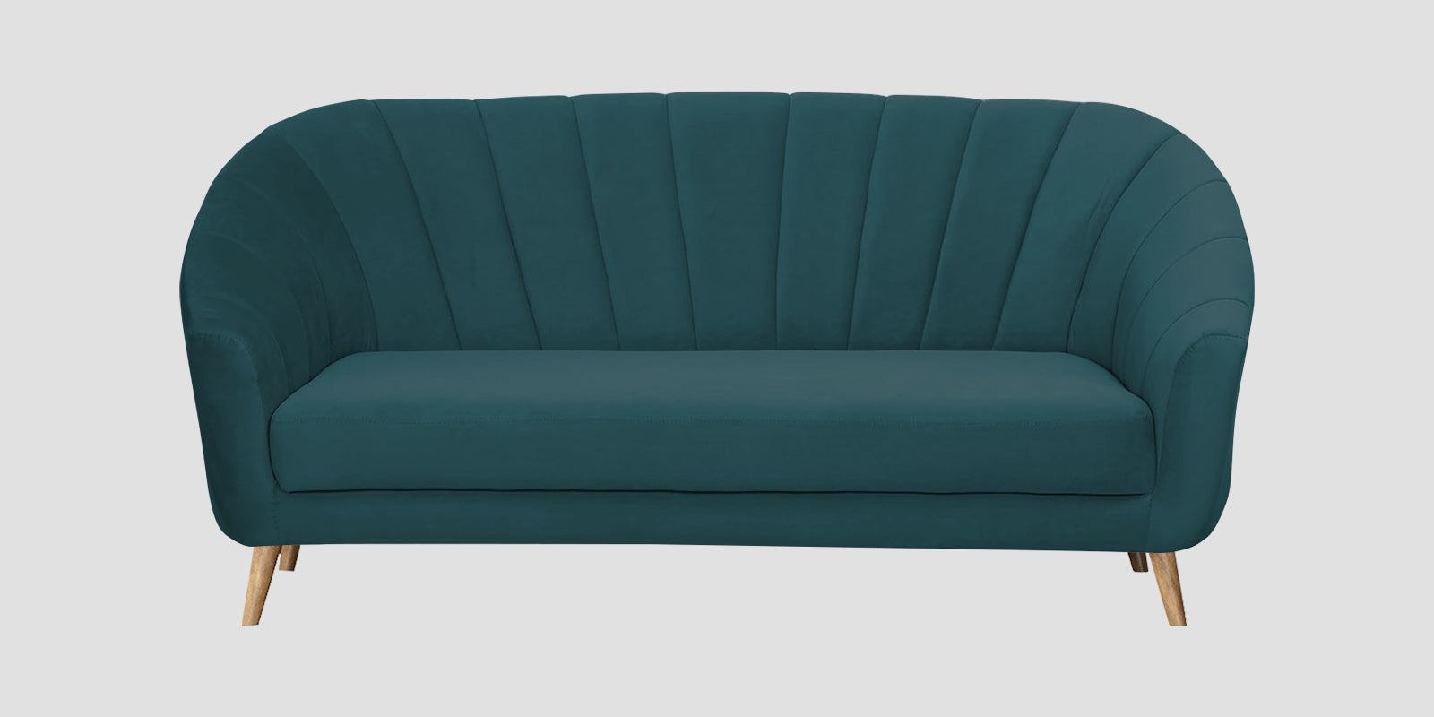 Kaylee Velvet 3 Seater Sofa In Arabian Green Colour - Febonic Living