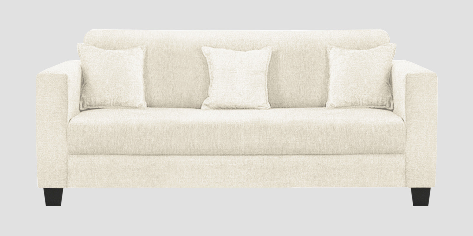 Nebula Fabric 3 Seater Sofa In Ivory Cream Colour - Febonic Living