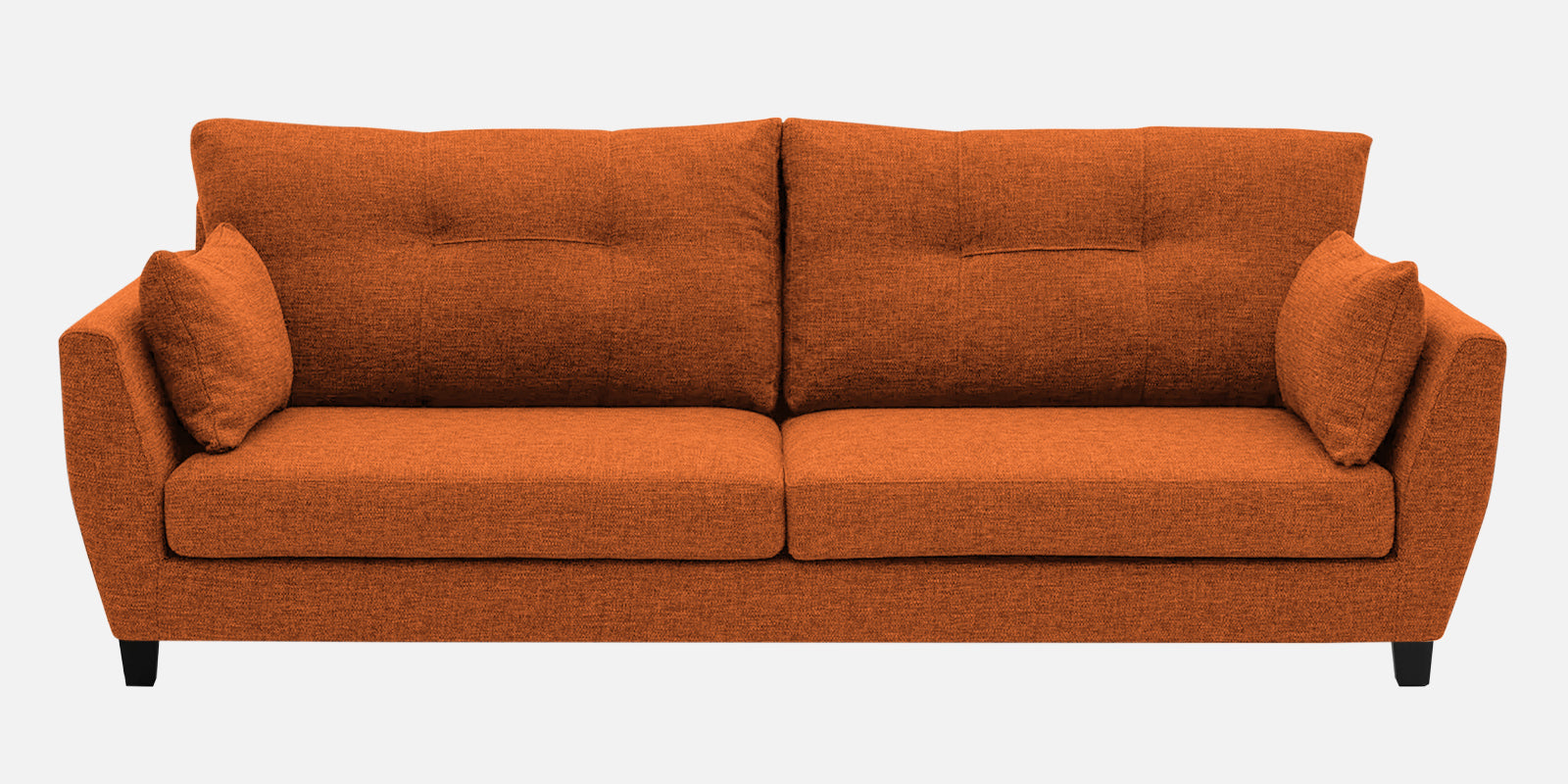 Mario Fabric 3 Seater Sofa In Vivid Orange Colour - Febonic Living