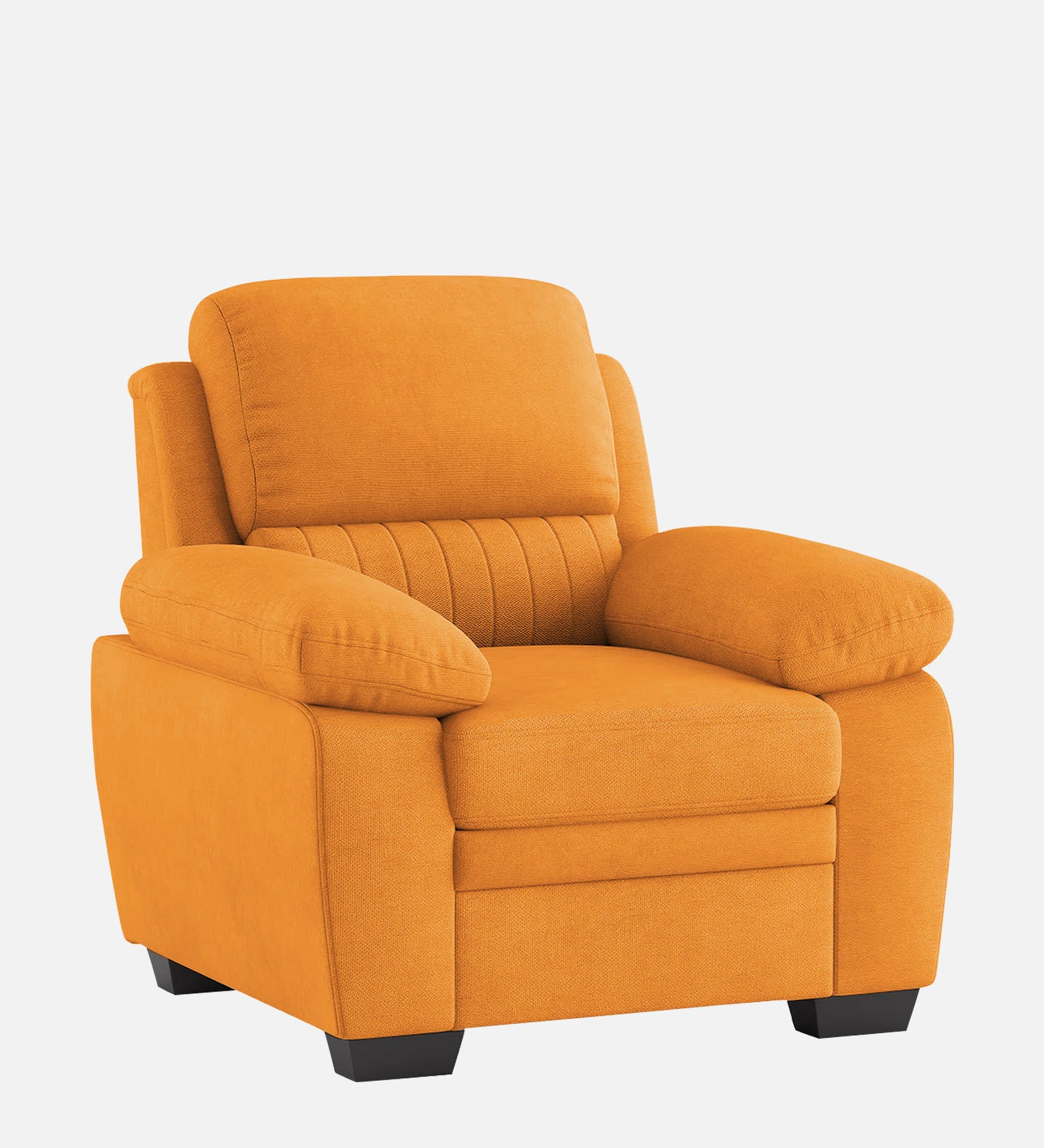 Miranda Velvet 1 Seater Sofa In Tangerine orange Colour - Febonic Living