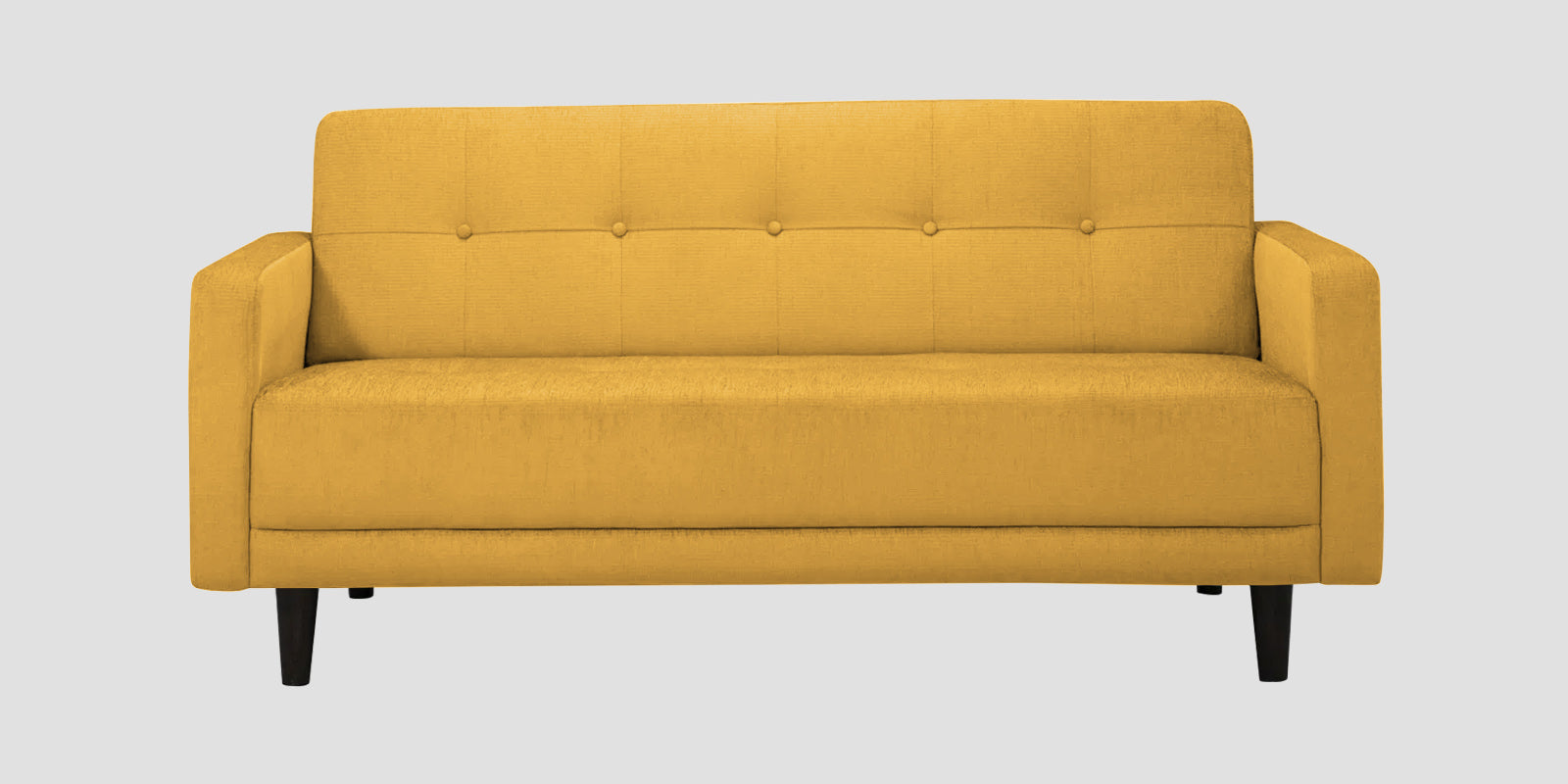Noha Fabric 2 Seater Sofa In Bold Yellow Colour - Febonic Living