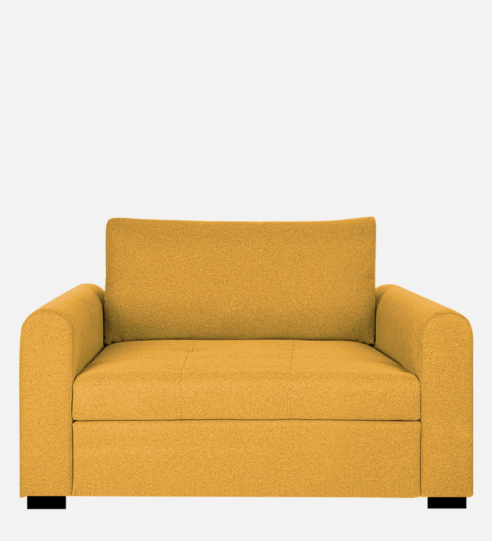 Sigma Fabric 1 Seater Sofa In Bold Yellow Colour - Febonic Living