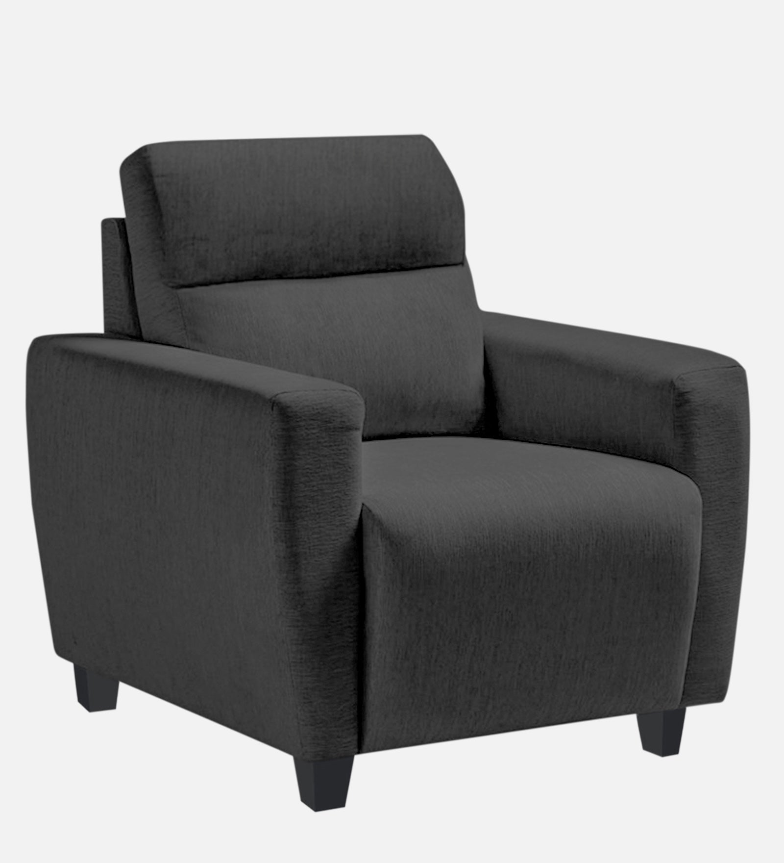Bakadi Fabric 1 Seater Sofa In charcoal grey Colour - Febonic Living