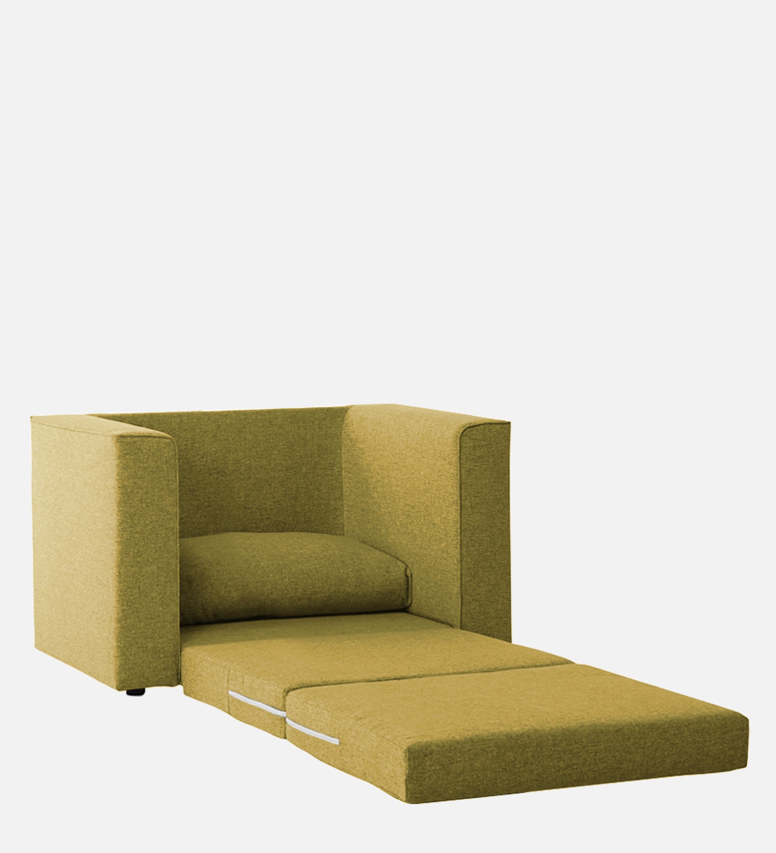 Kenia Fabric 1 Seater Foldable Sofa Cum Bed In Parrot Green Colour - Febonic Living