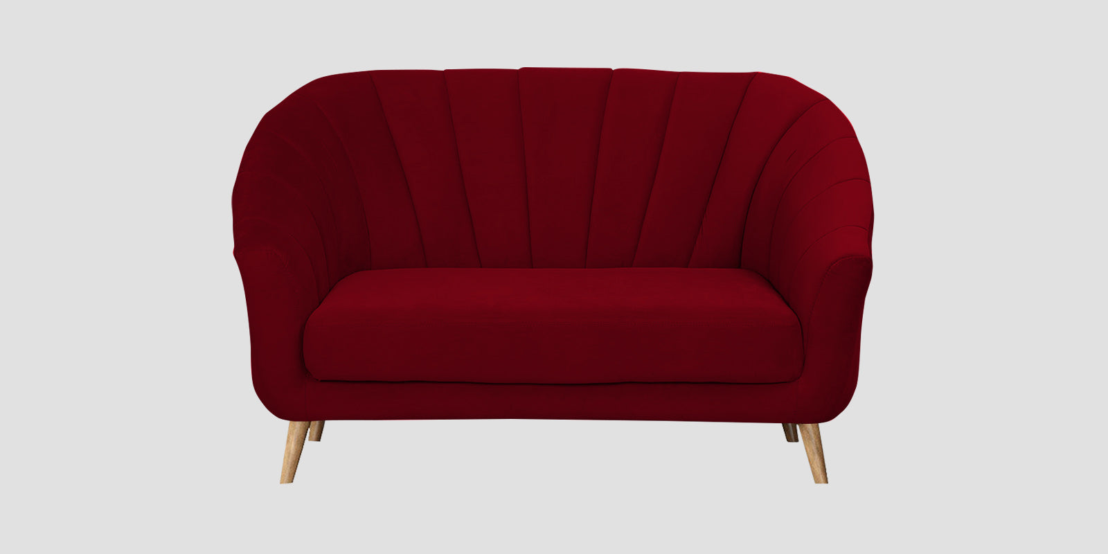 Kaylee Velvet 2 Seater Sofa In Cherry Red Colour - Febonic Living