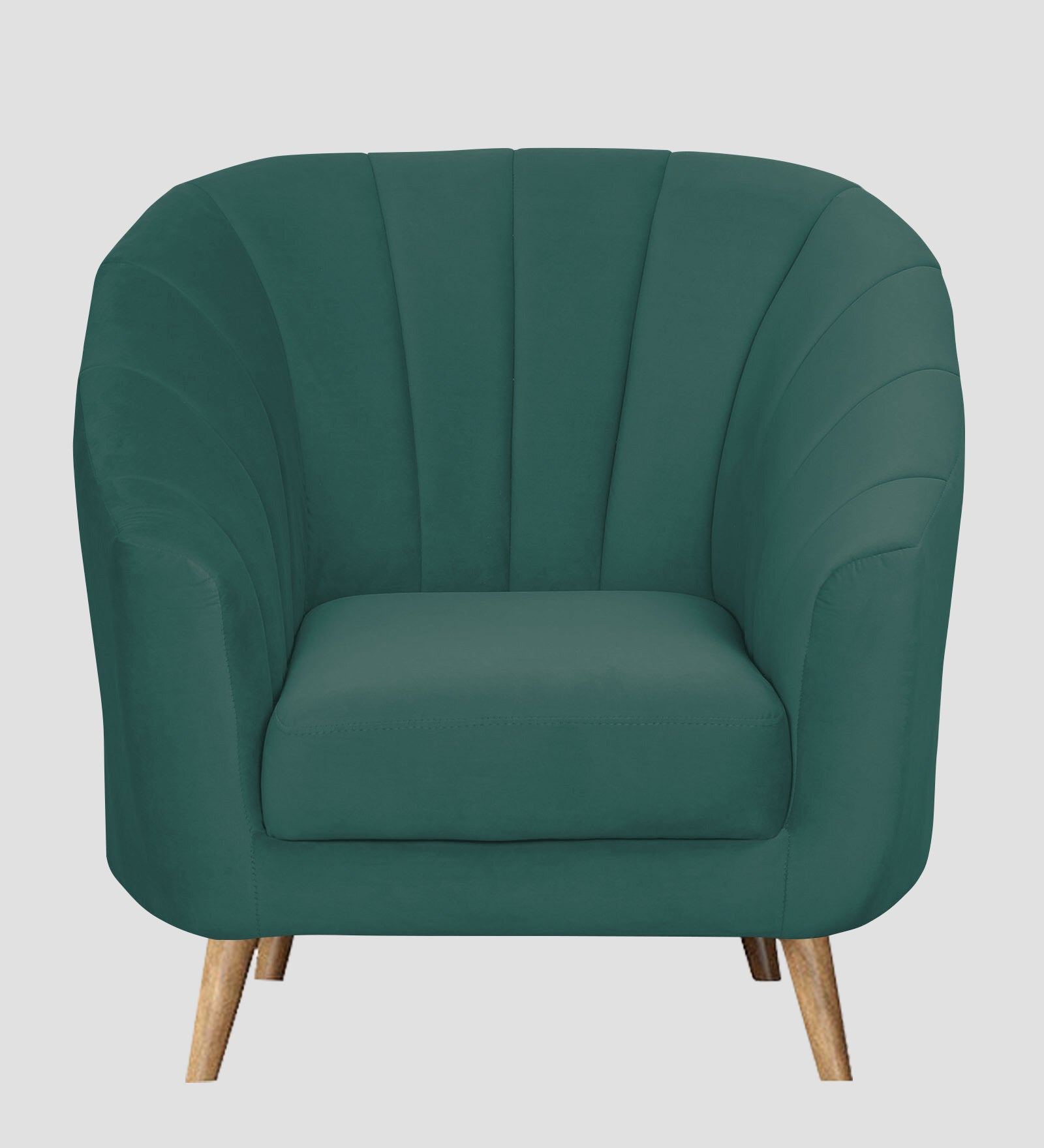 Kaylee Velvet 1 Seater Sofa In Pine green Colour - Febonic Living