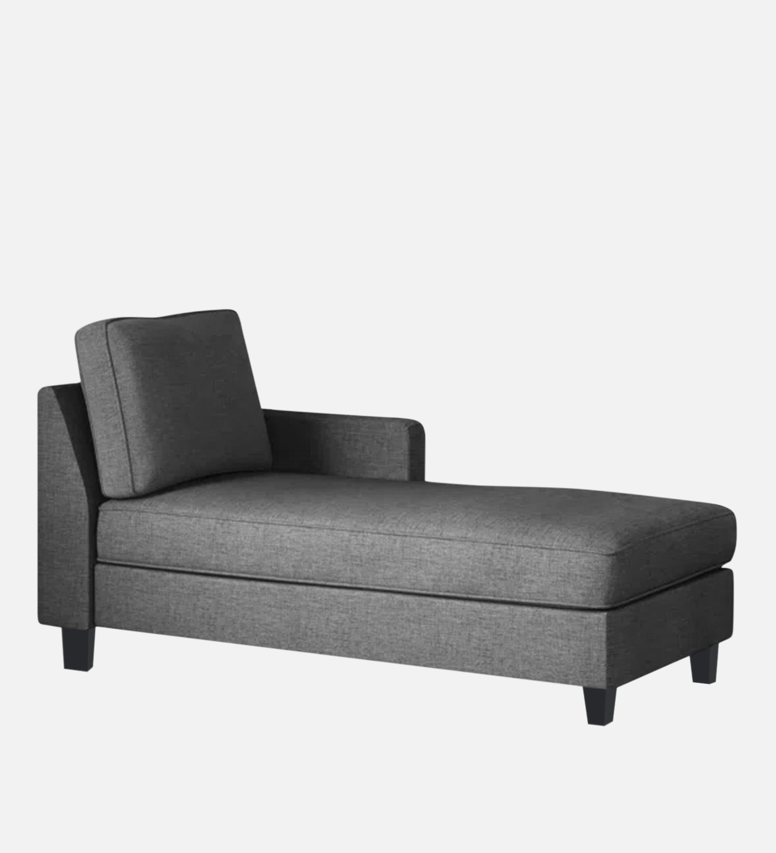 Harry Fabric RHS Chaise Lounger In Charcoal Grey Colour - Febonic Living