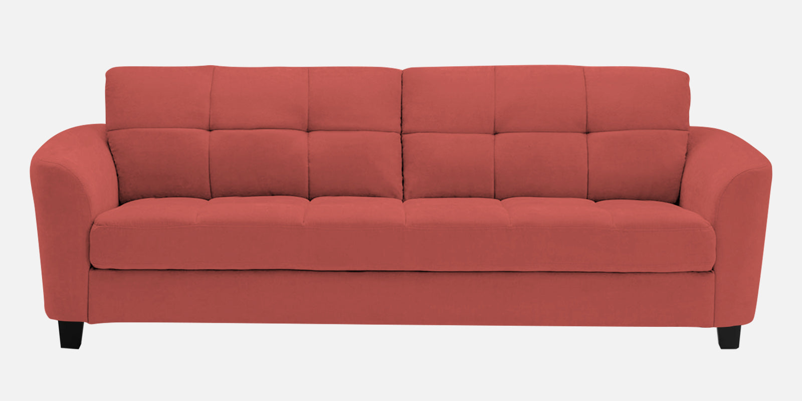Mulan Fabric 3 Seater Sofa In Salmon Pink Colour - Febonic Living