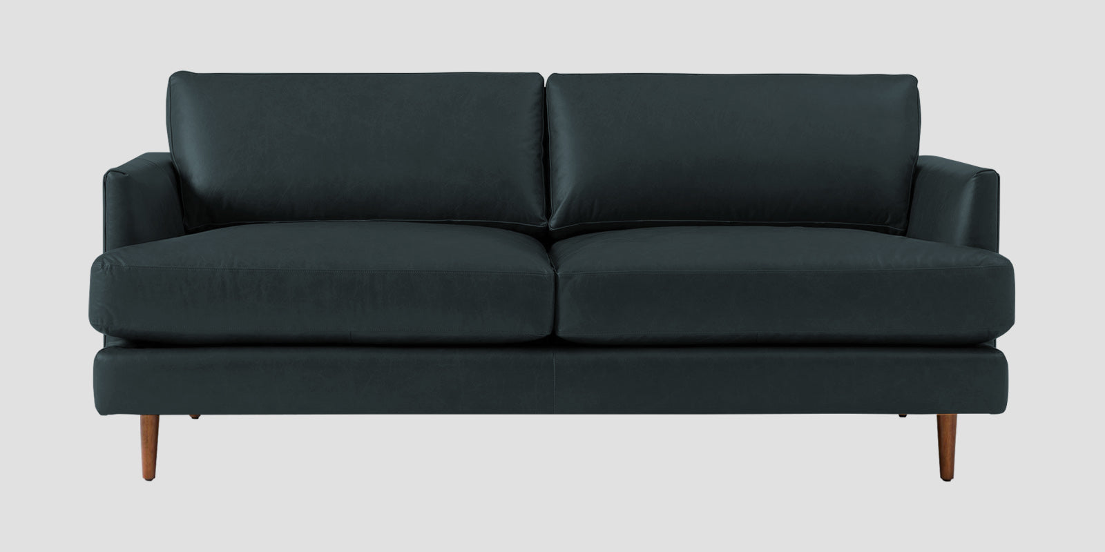Sterio Leatherette 2 Seater Sofa In Steel Blue Colour - Febonic Living