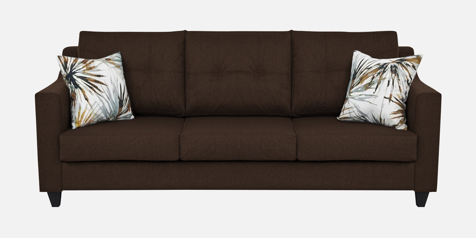 Welly Fabric 3 Seater Sofa In Cidar Brown Colour - Febonic Living