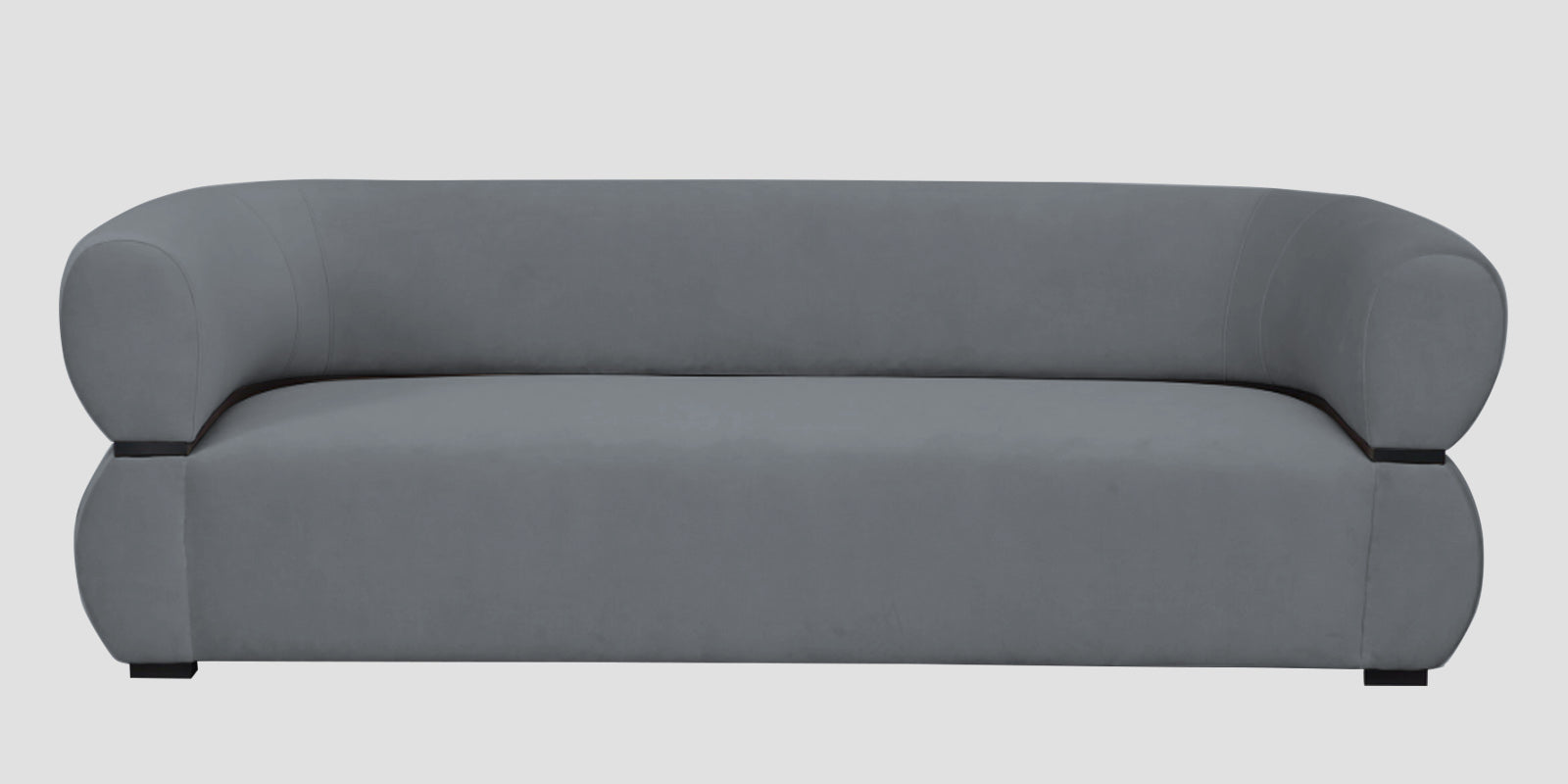 Kula Velvet 3 Seater Sofa In Pubble Grey Colour - Febonic Living