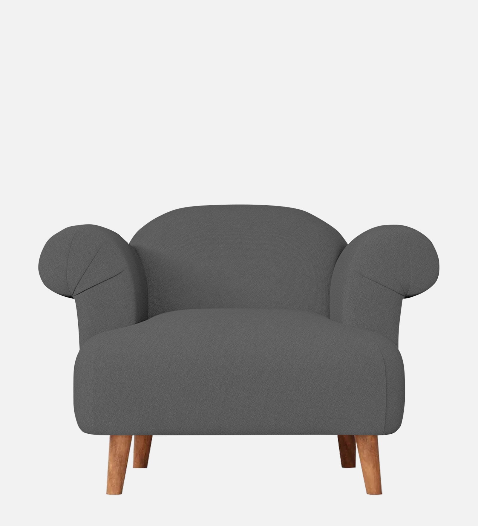 Barber Fabric 1 Seater Sofa In Stone Grey Colour - Febonic Living