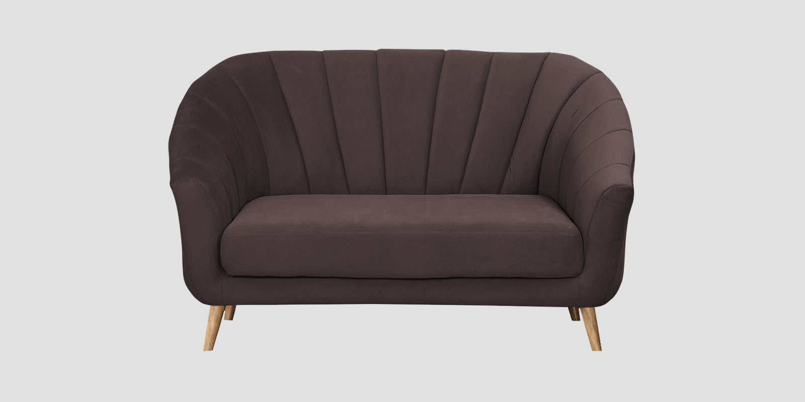 Kaylee Velvet 2 Seater Sofa In Mocha Brown Colour - Febonic Living
