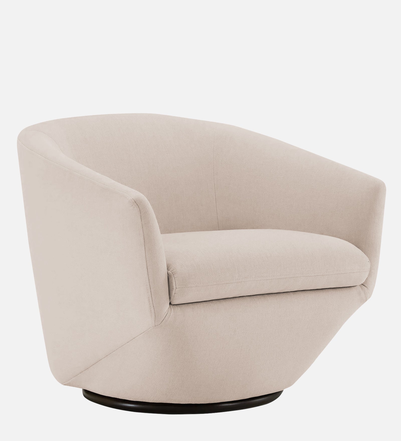 Haddie Velvet Swivel Chair In Camel Beige Colour - Febonic Living