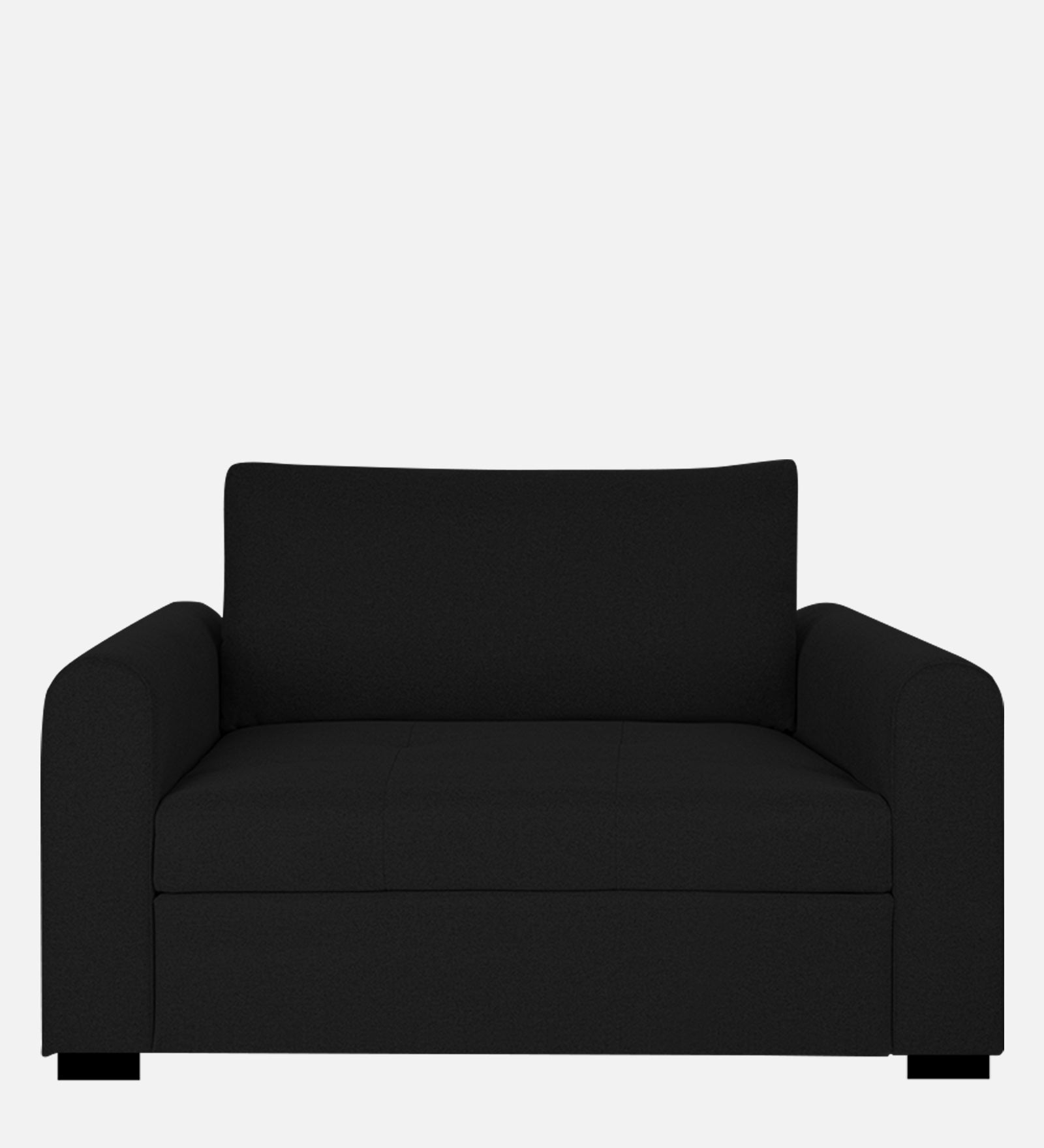Sigma Fabric 1 Seater Sofa In Zed Black Colour - Febonic Living