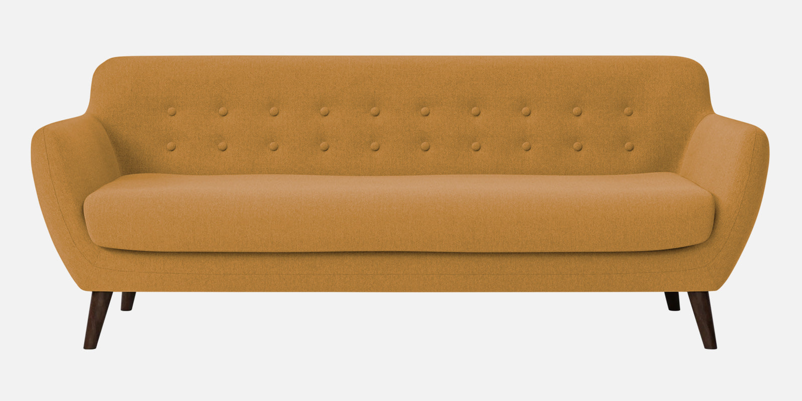 Goofy Fabric 3 Seater Sofa In Corn Yellow Colour - Febonic Living