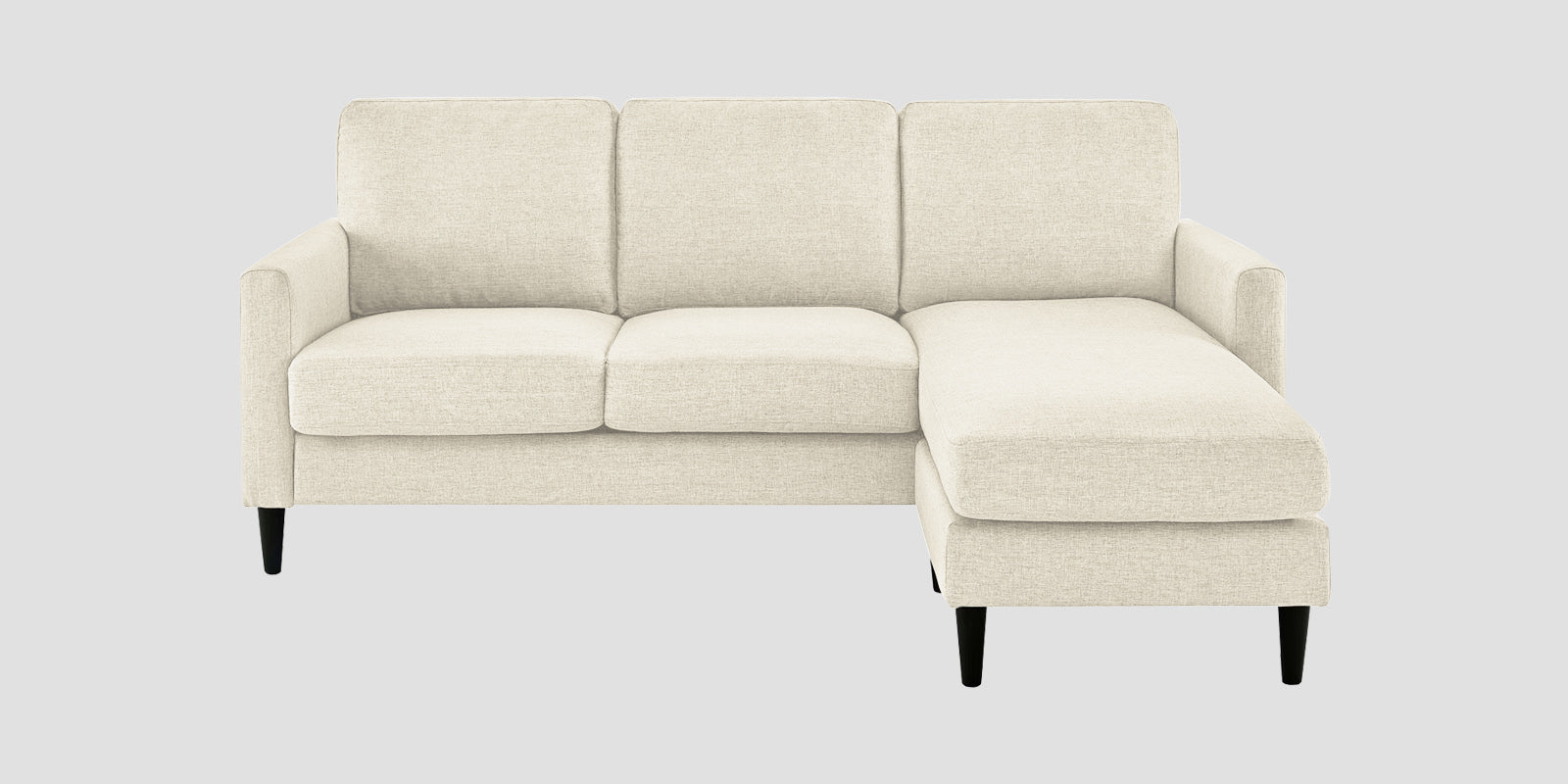 Romie Fabric LHS Sectional Sofa (2+Lounger) In Ivory Cream Colour - Febonic Living