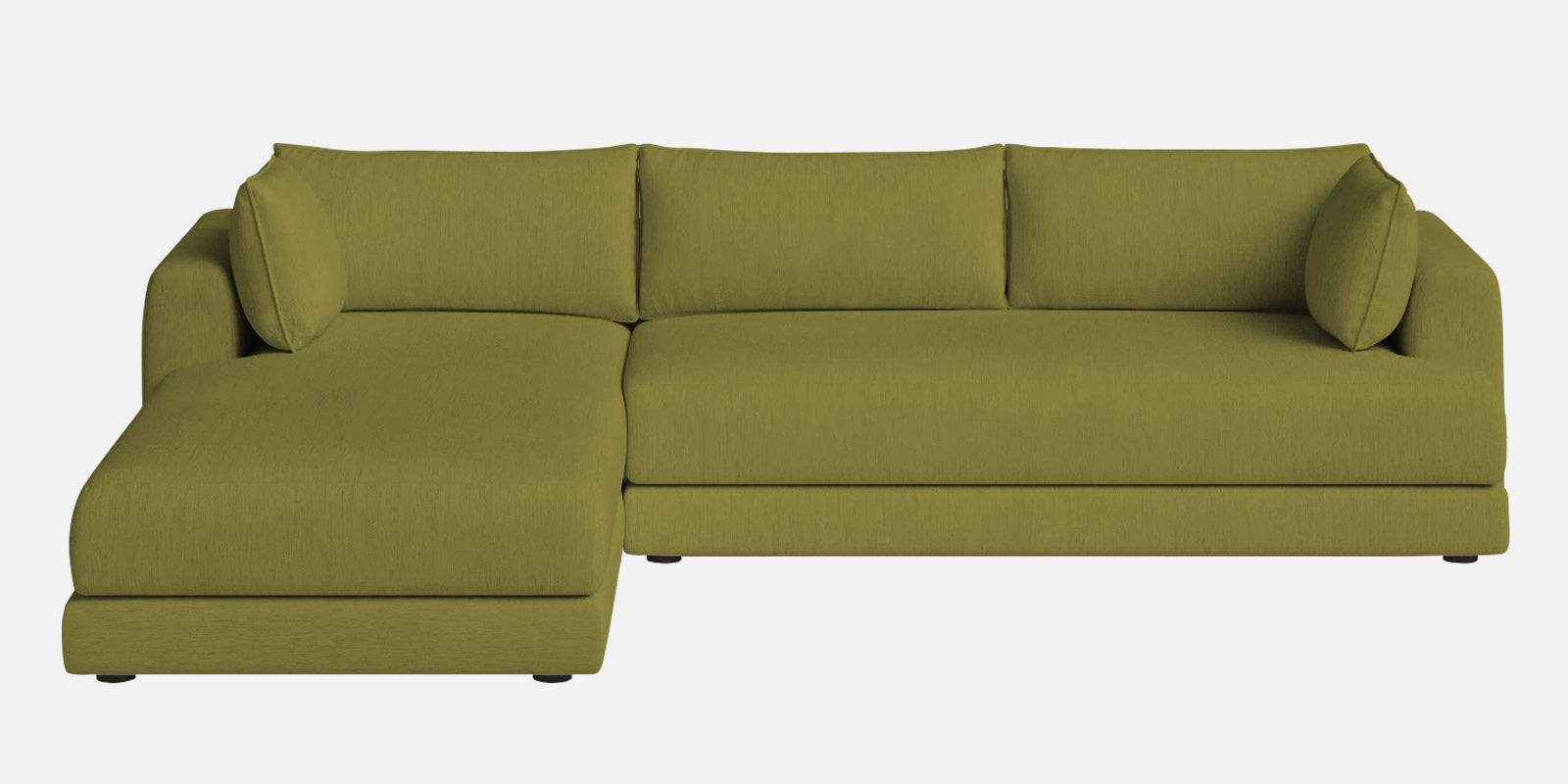 Ziggy Fabric RHS Sectional Sofa (3+Lounger) In Kelly Green Colour - Febonic Living