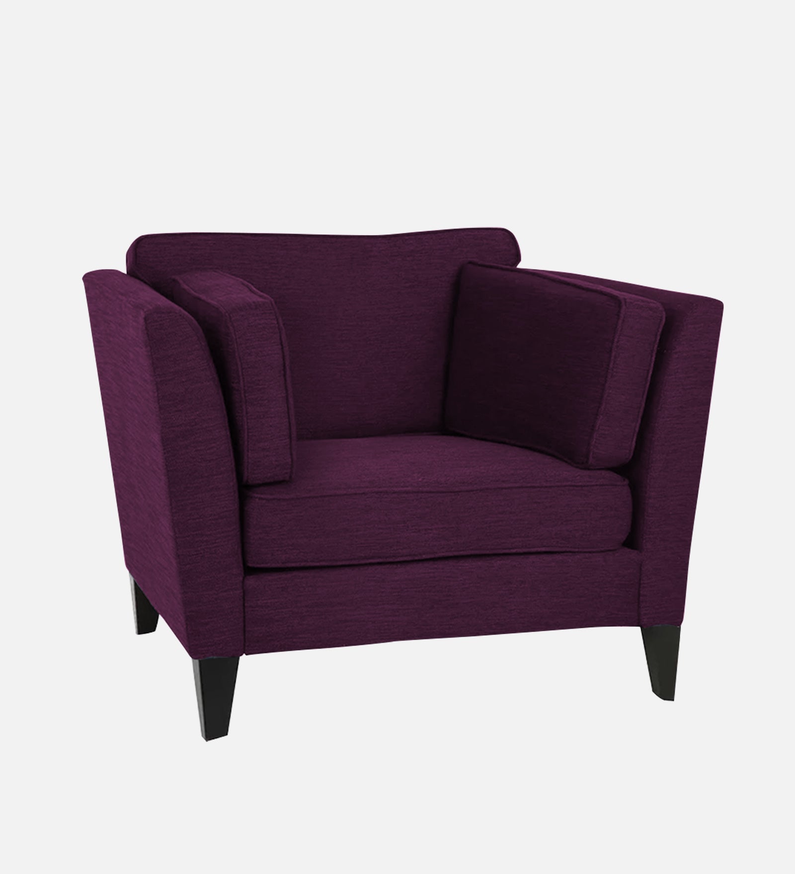 Nigar Fabric 1 Seater Sofa In Greek Purple Colour - Febonic Living