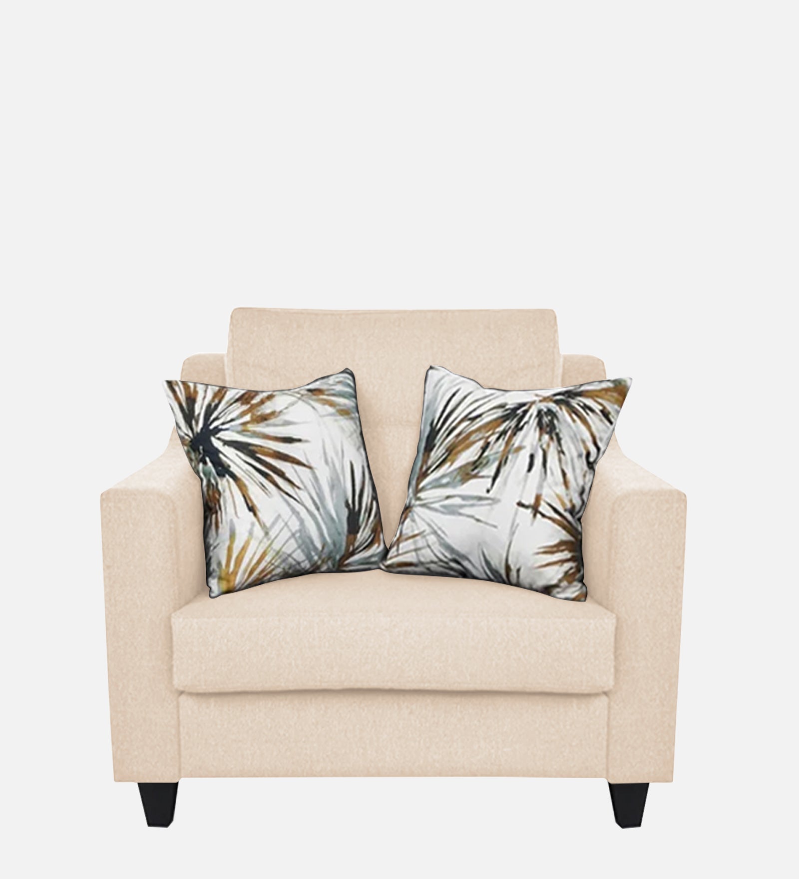 Welly Fabric 1 Seater Sofa In Woom Beige Colour - Febonic Living