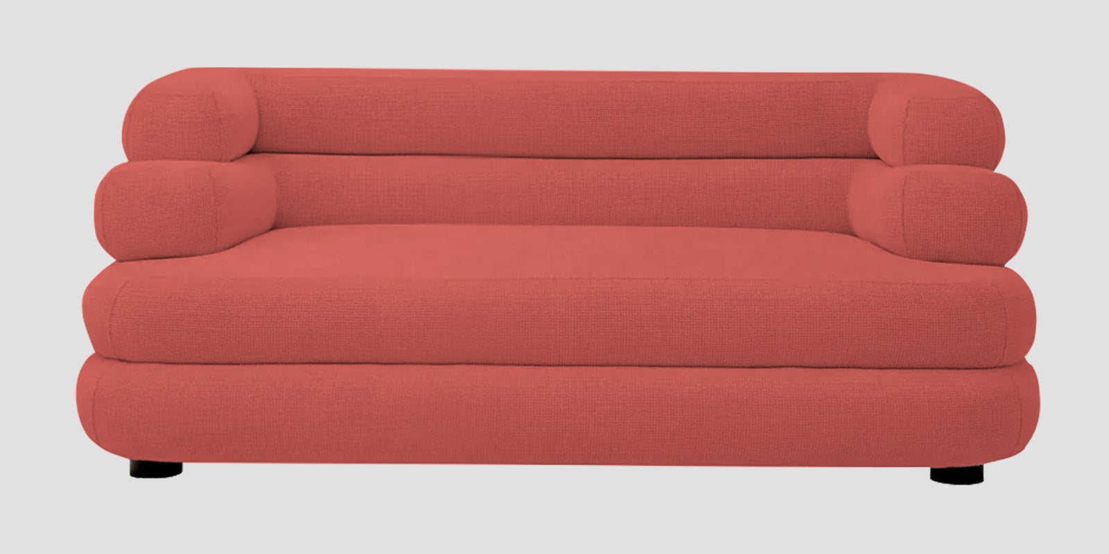 Wener Fabric 2 Seater Sofa In Salmon Pink Colour - Febonic Living
